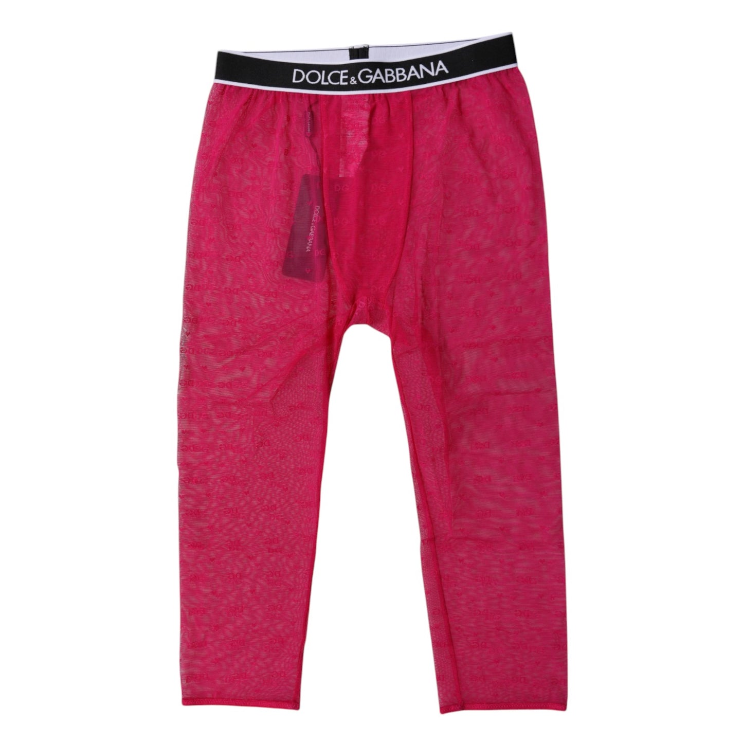 Dolce & Gabbana Fuchsia DG Logo Nylon Cropped Tights Underwear – IT2 | S par Dolce & Gabbana | Disponible sur Sandy Store ByNet
