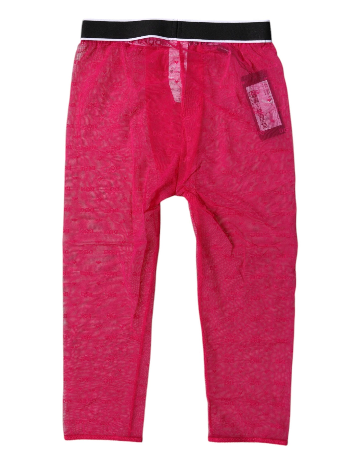 Dolce & Gabbana Fuchsia DG Logo Nylon Cropped Tights Underwear – IT2 | S par Dolce & Gabbana | Disponible sur Sandy Store ByNet