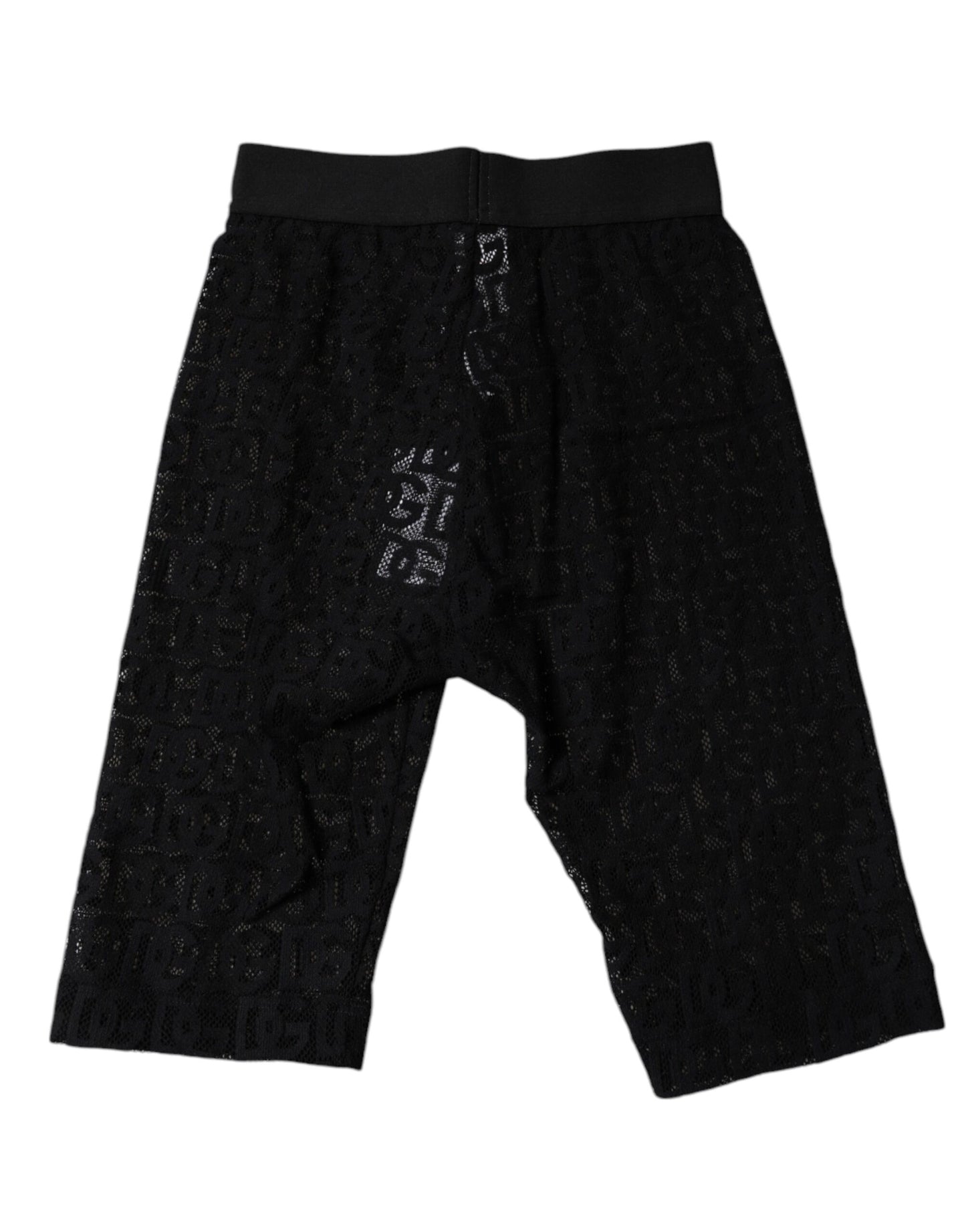 Collants courts à logo monogramme noir Dolce & Gabbana