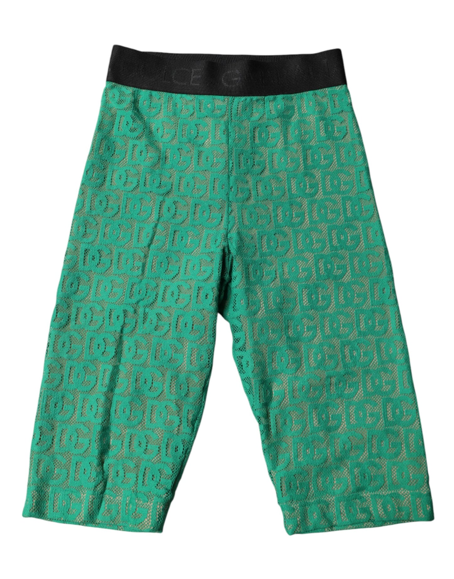 Collants courts Dolce & Gabbana à logo vert et monogramme