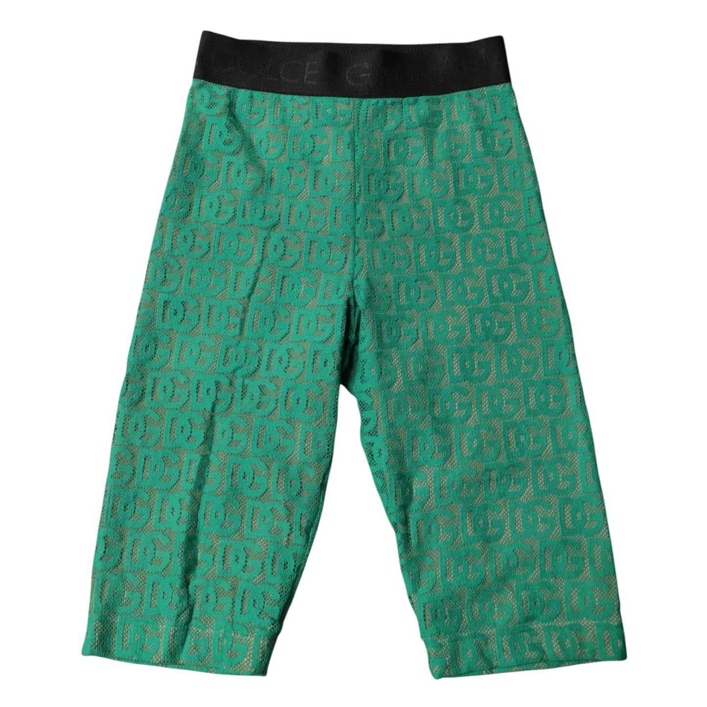 Collants courts Dolce & Gabbana à logo vert et monogramme