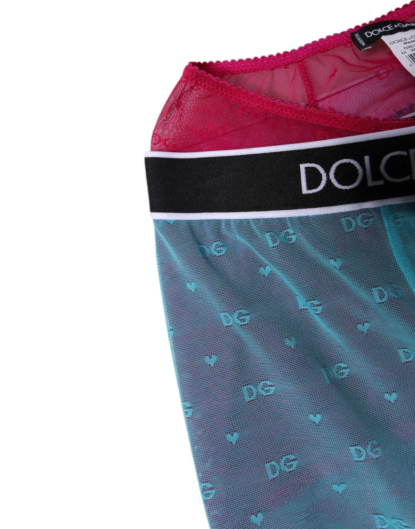Dolce & Gabbana Blue Fuchsia Logo Lingerie Cropped Underwear – IT2 | S par Dolce & Gabbana | Disponible sur Sandy Store ByNet