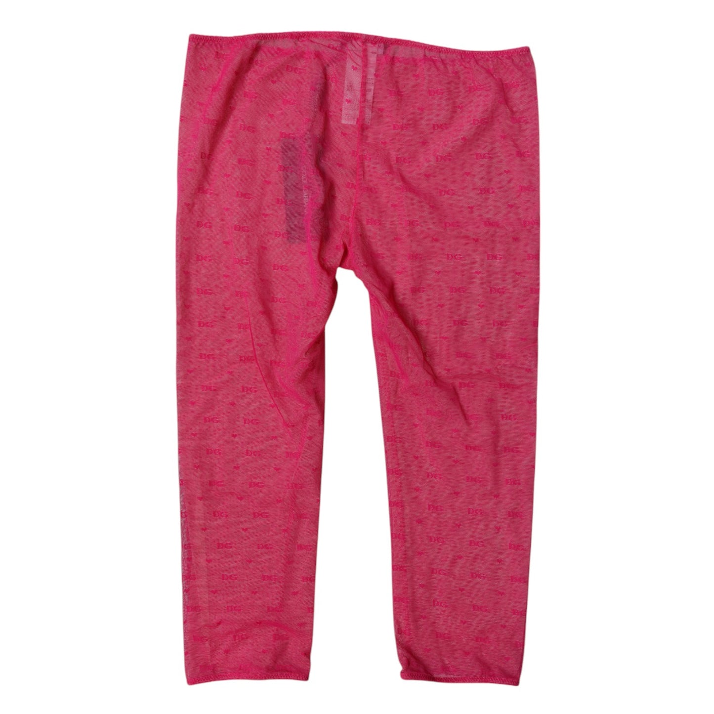 Sous-vêtements courts et moulants en dentelle avec logo fuchsia Dolce & Gabbana
