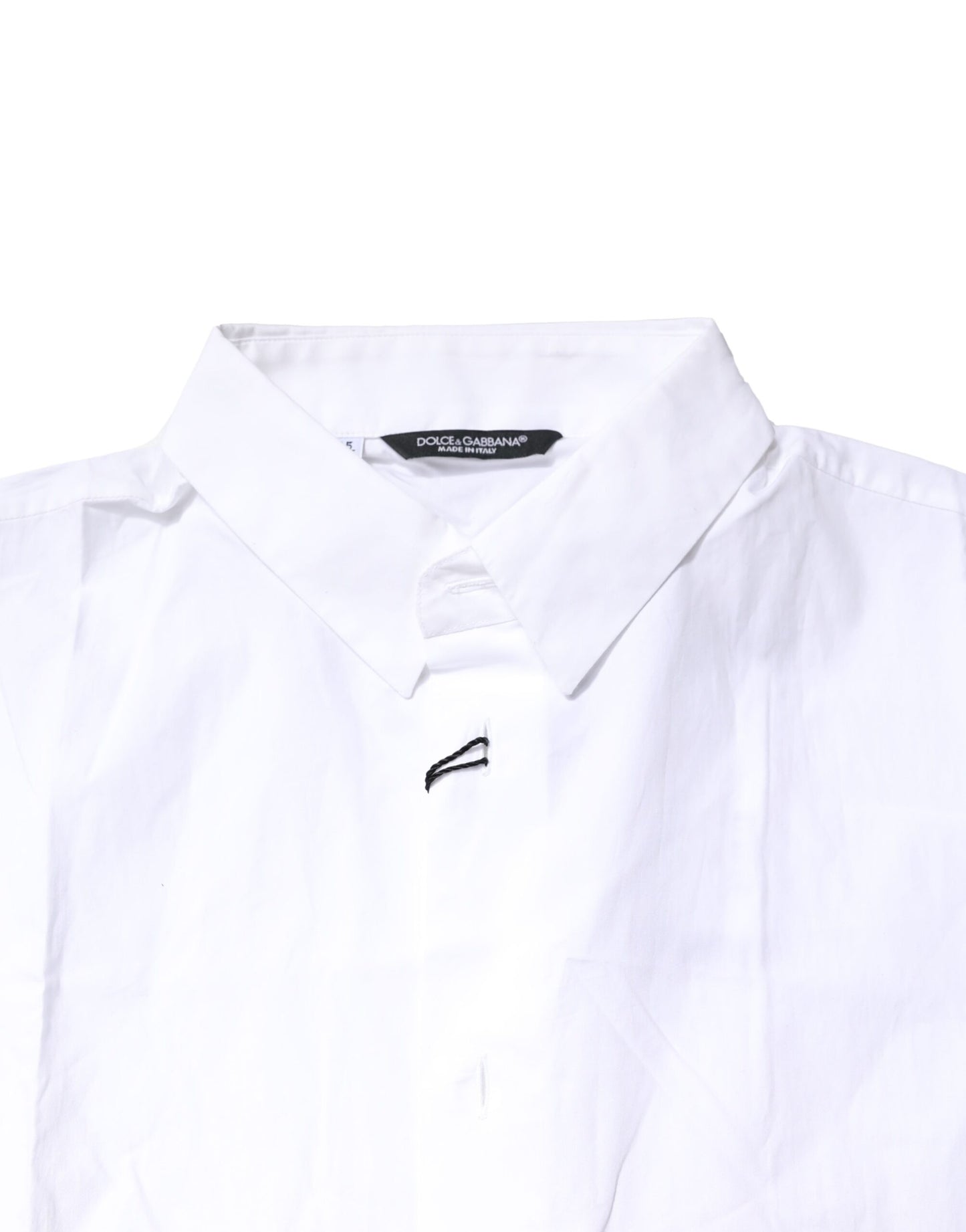 Dolce & Gabbana White Cotton Button Down Casual Men Polo Shirt – IT38 | XS par Dolce & Gabbana | Disponible sur Sandy Store ByNet