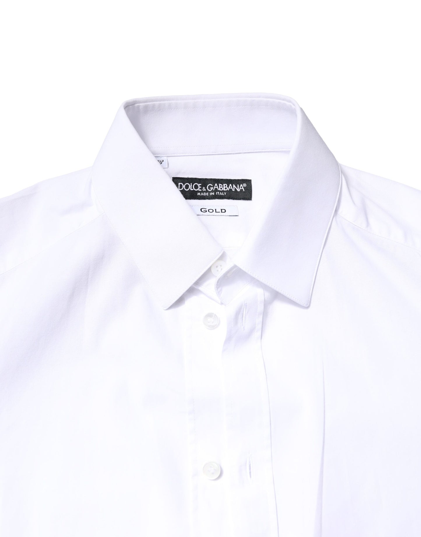 Dolce & Gabbana White GOLD Cotton Long Sleeves Dress Shirt – IT37 | XS par Dolce & Gabbana | Disponible sur Sandy Store ByNet