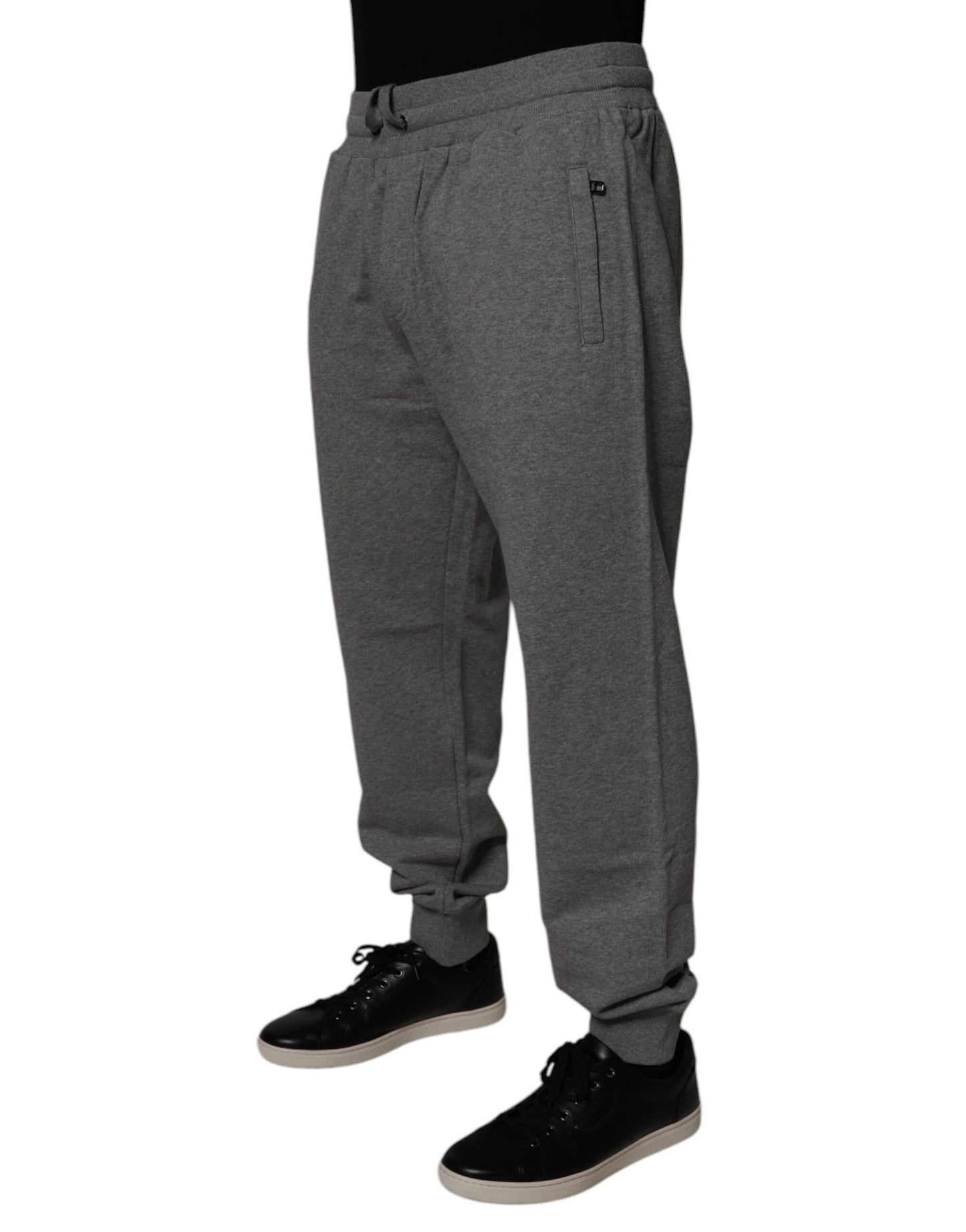 Pantalones deportivos Dolce & Gabbana de algodón con logotipo gris para hombre