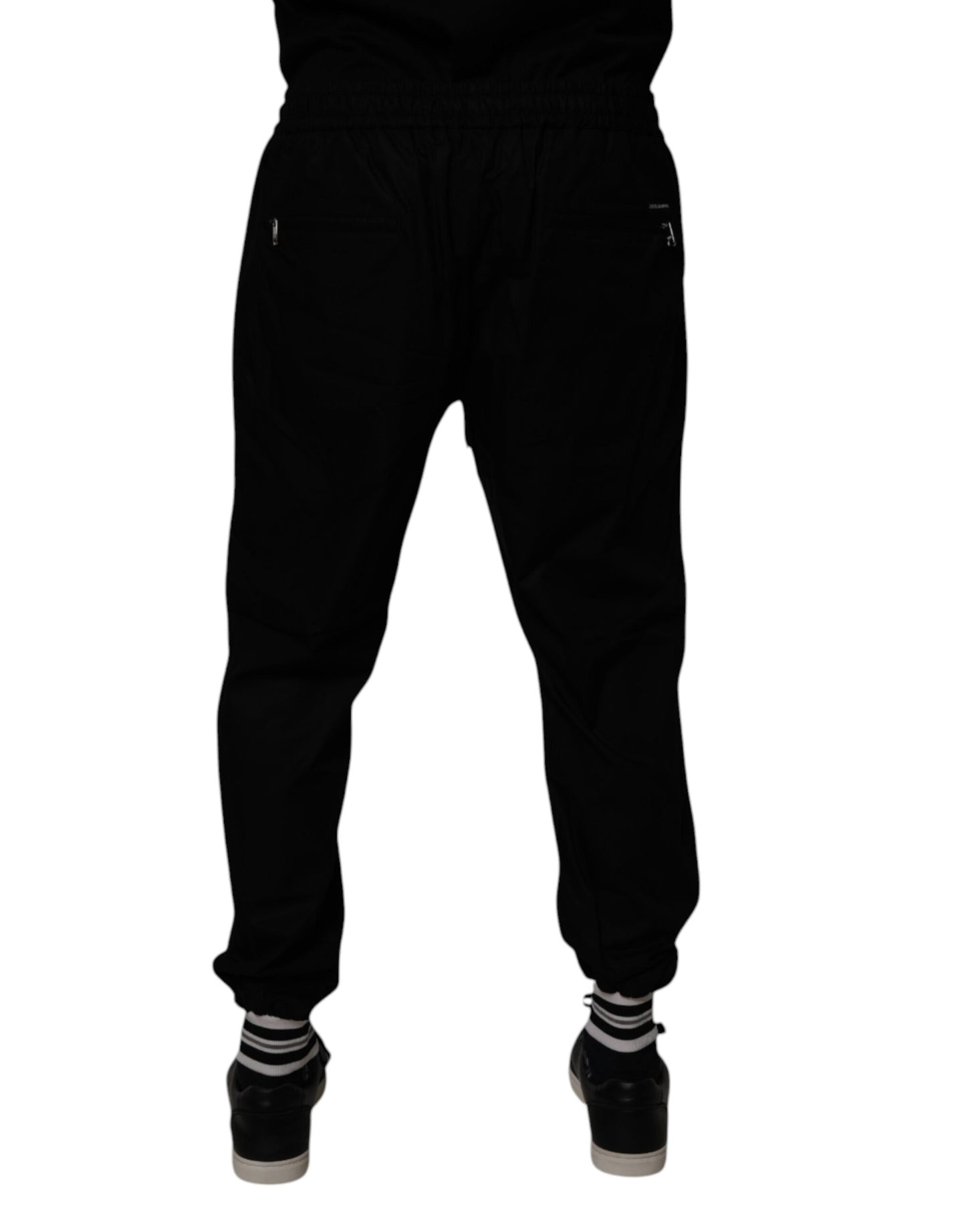 Pantalones deportivos negros de algodón para hombre de Dolce & Gabbana