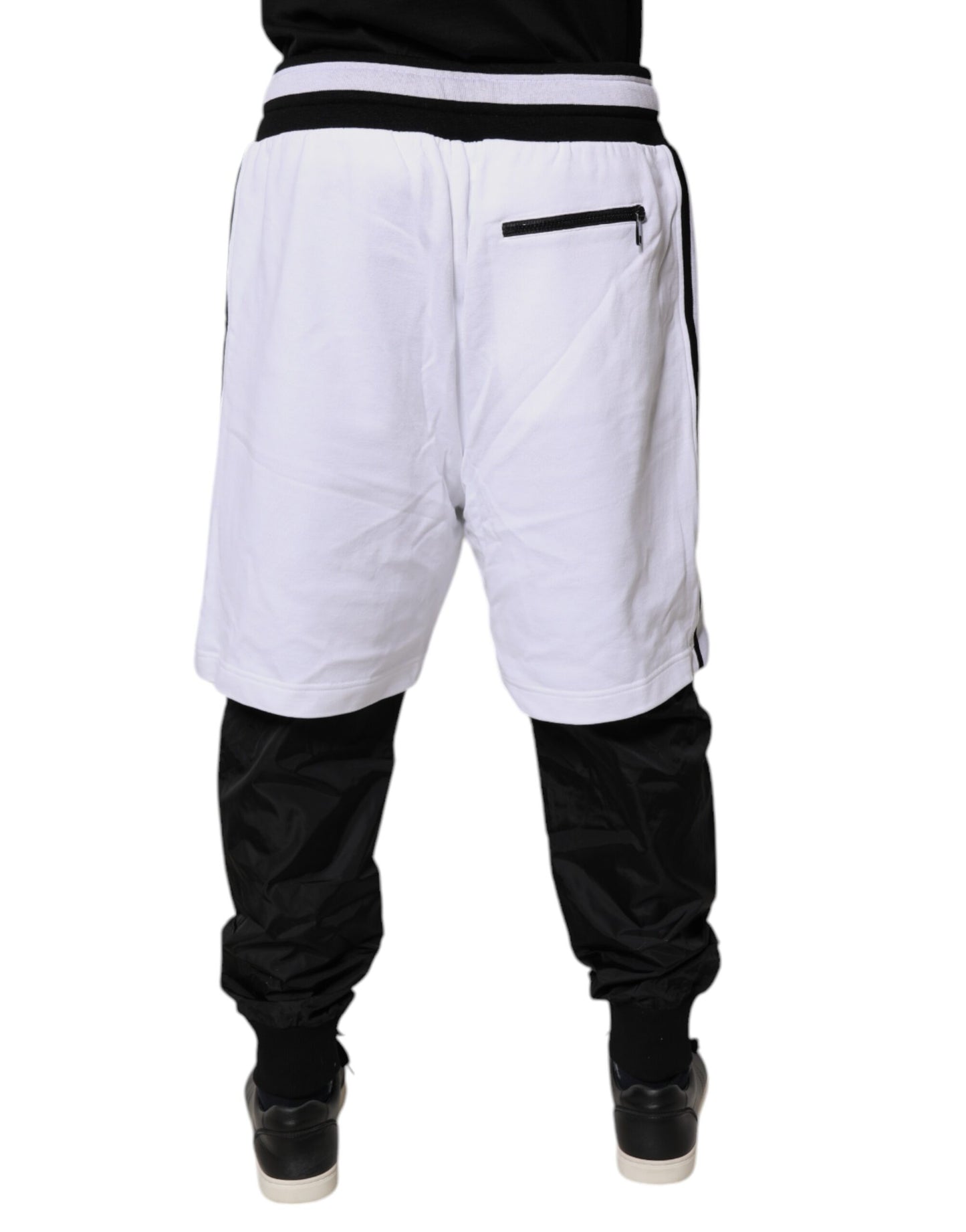 Pantalones deportivos de algodón en capas, negros y blancos, de Dolce & Gabbana