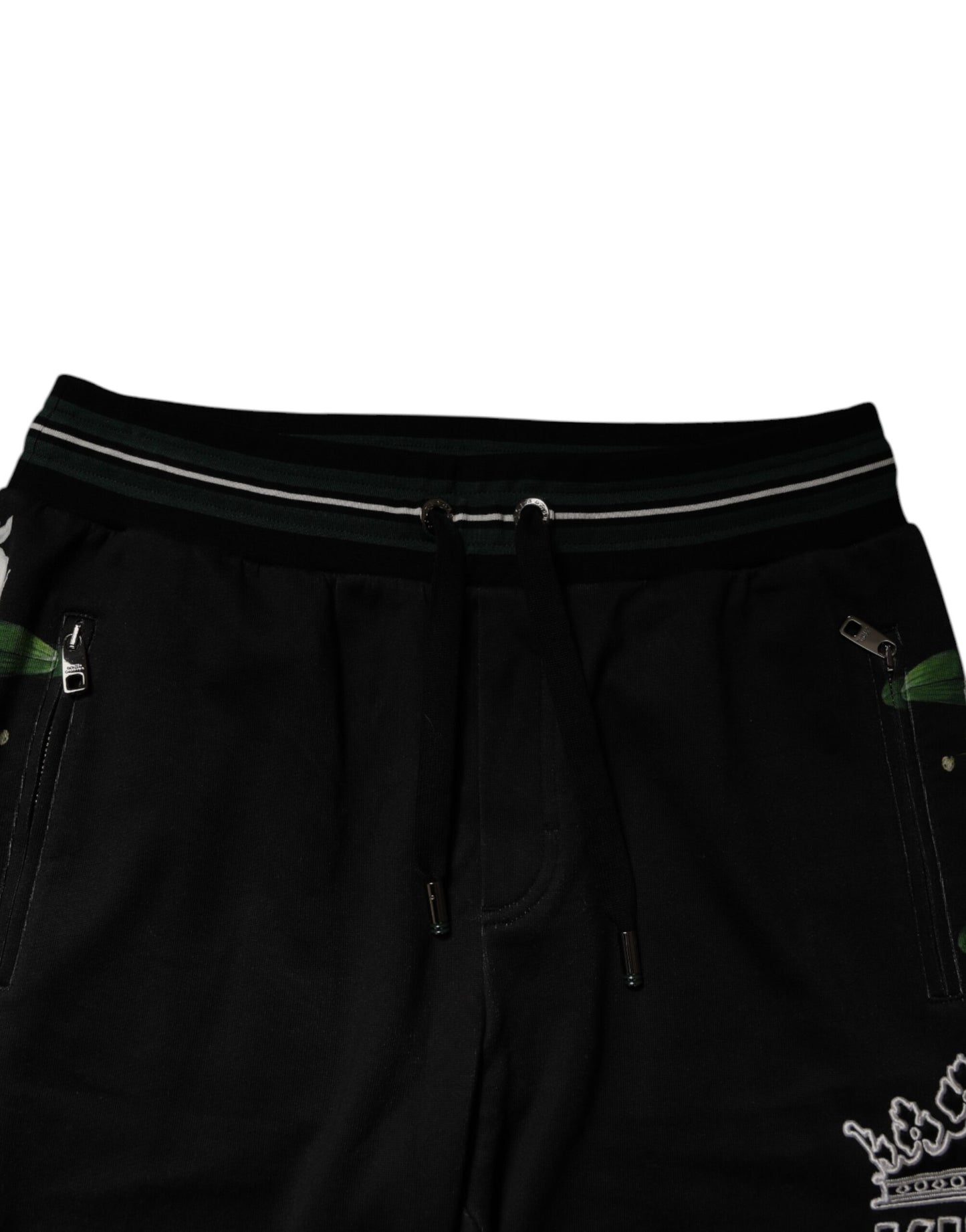 Pantalones deportivos Dolce & Gabbana con estampado floral negro King para hombre