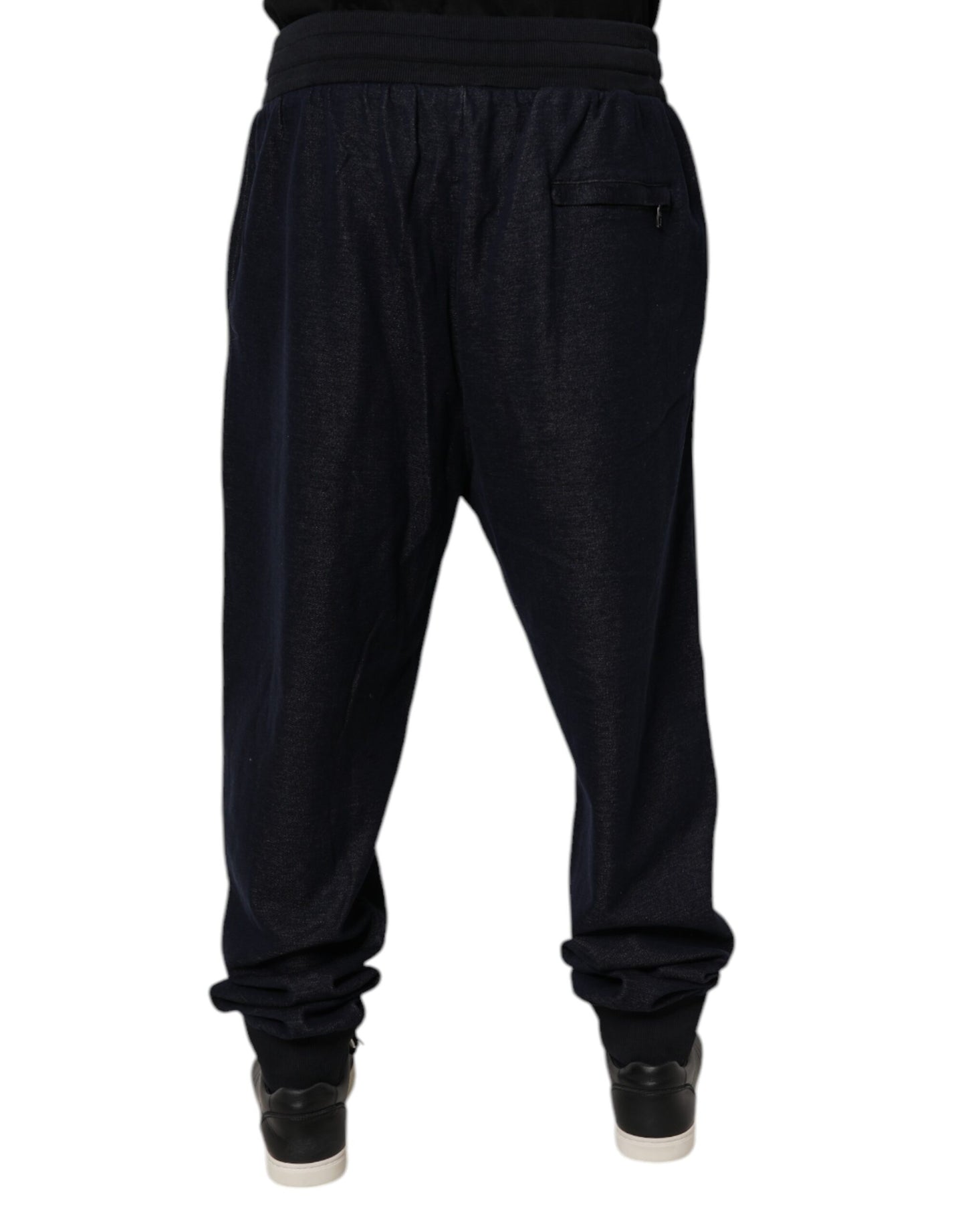 Pantalones deportivos negros de algodón jacquard de Dolce & Gabbana