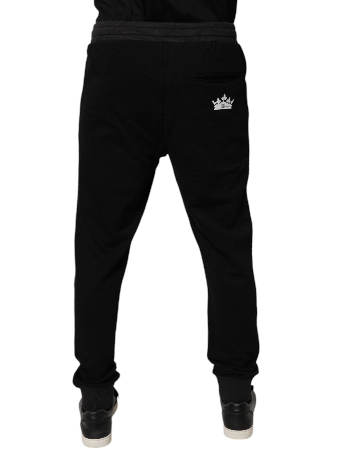 Pantalones deportivos de algodón Dolce & Gabbana con logotipo negro para hombre