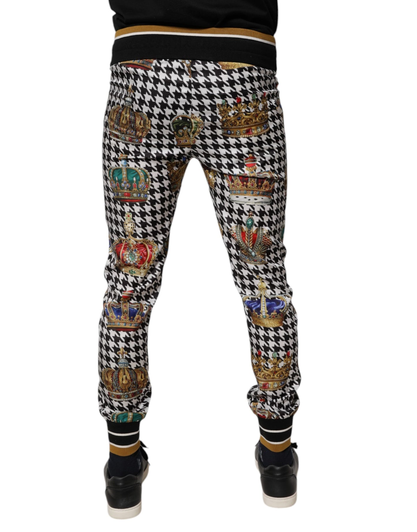 Pantalones deportivos Dolce & Gabbana con corona de pata de gallo multicolor para hombre