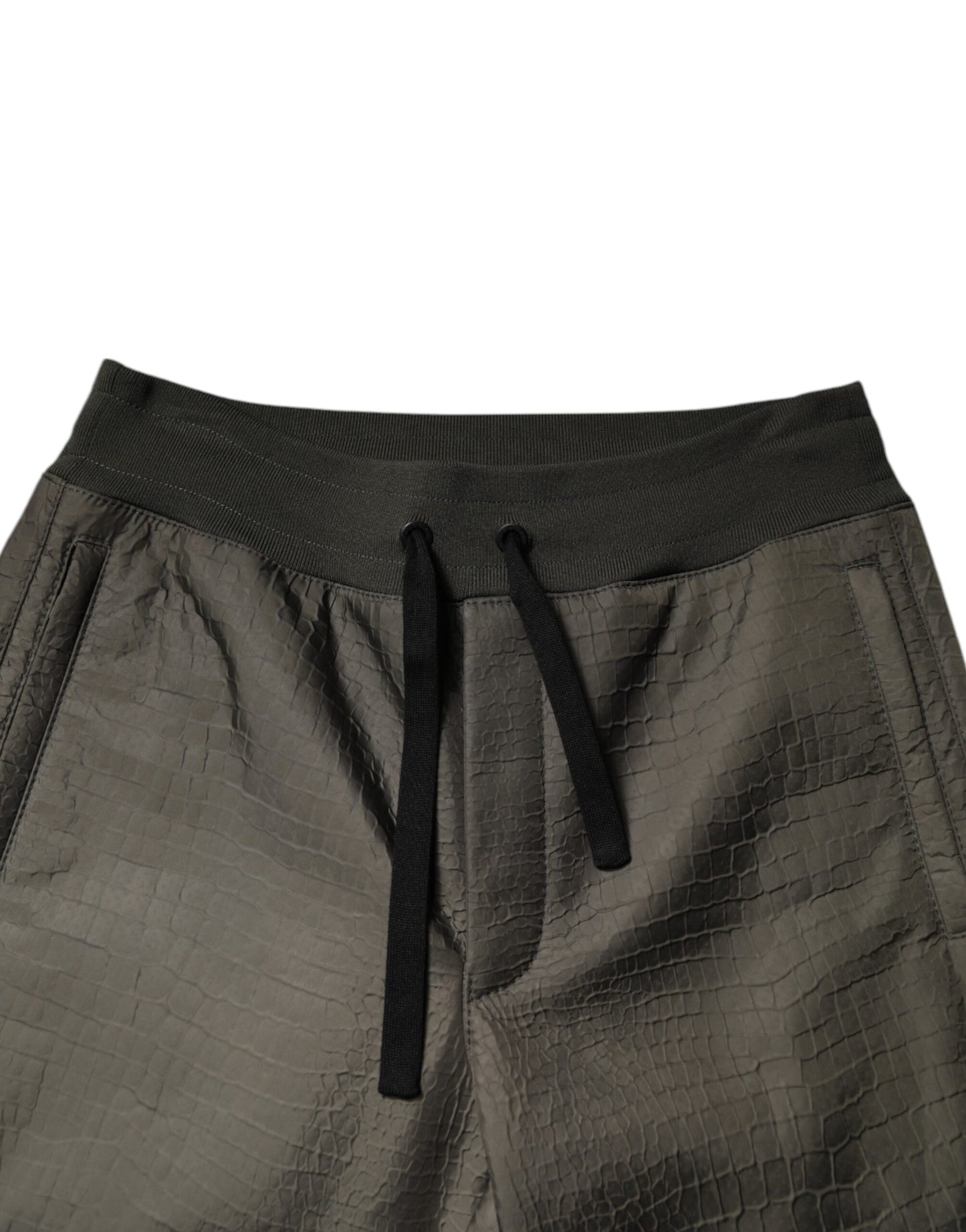 Pantalones deportivos Dolce & Gabbana de piel de cordero marrón para hombre