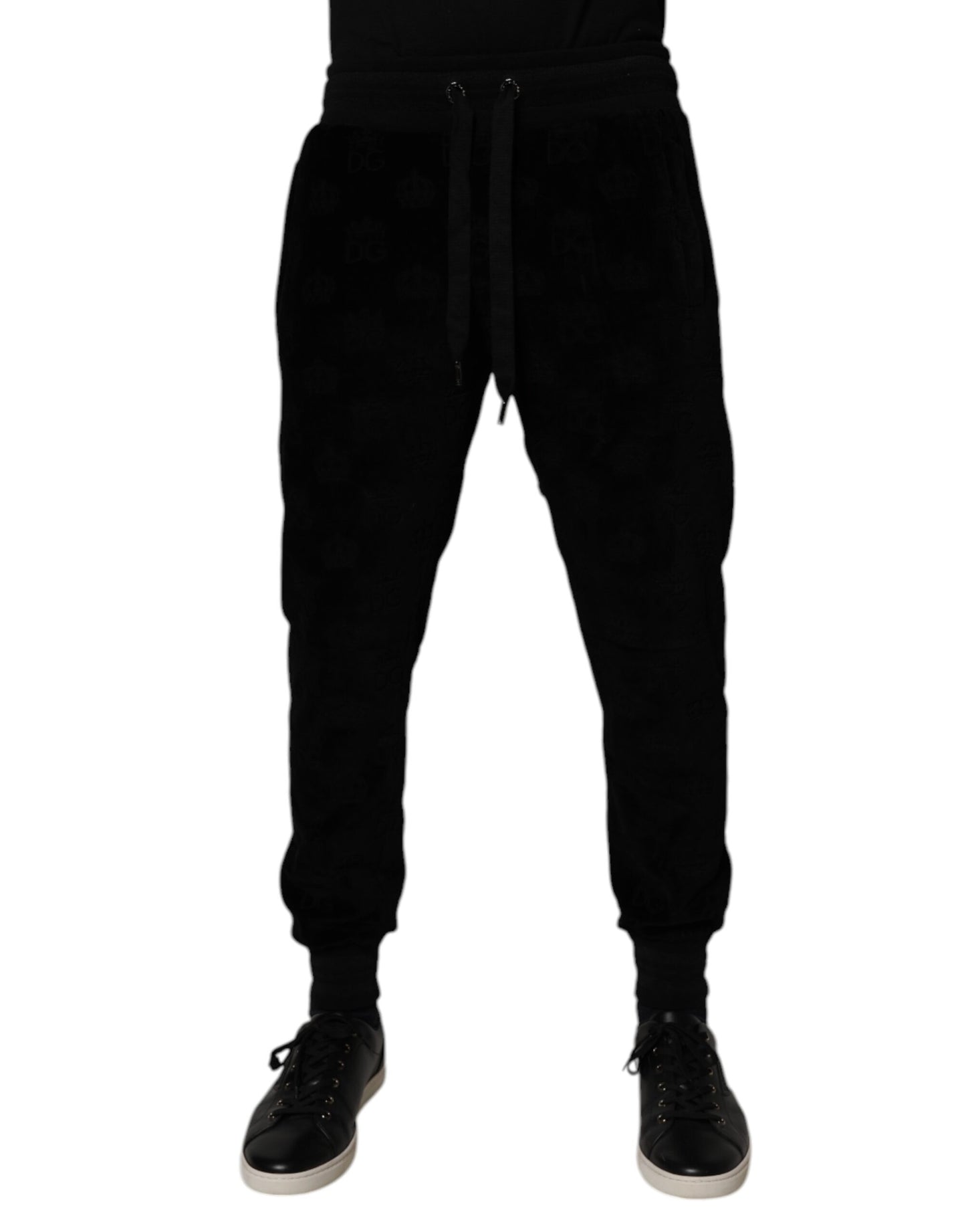 Pantalones deportivos negros de algodón Dolce & Gabbana para hombre