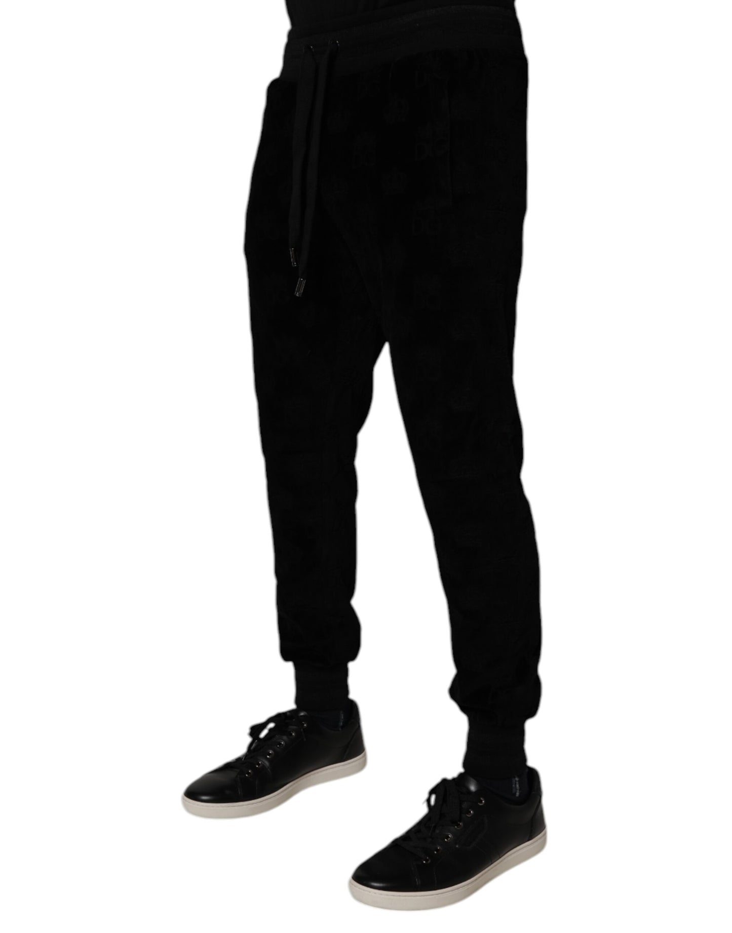 Pantalones deportivos negros de algodón Dolce & Gabbana para hombre
