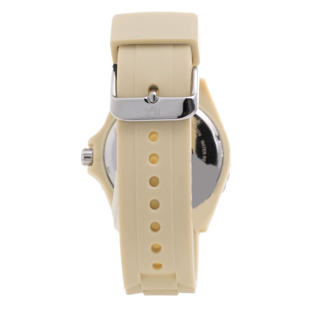 Montre Haurex en caoutchouc crème