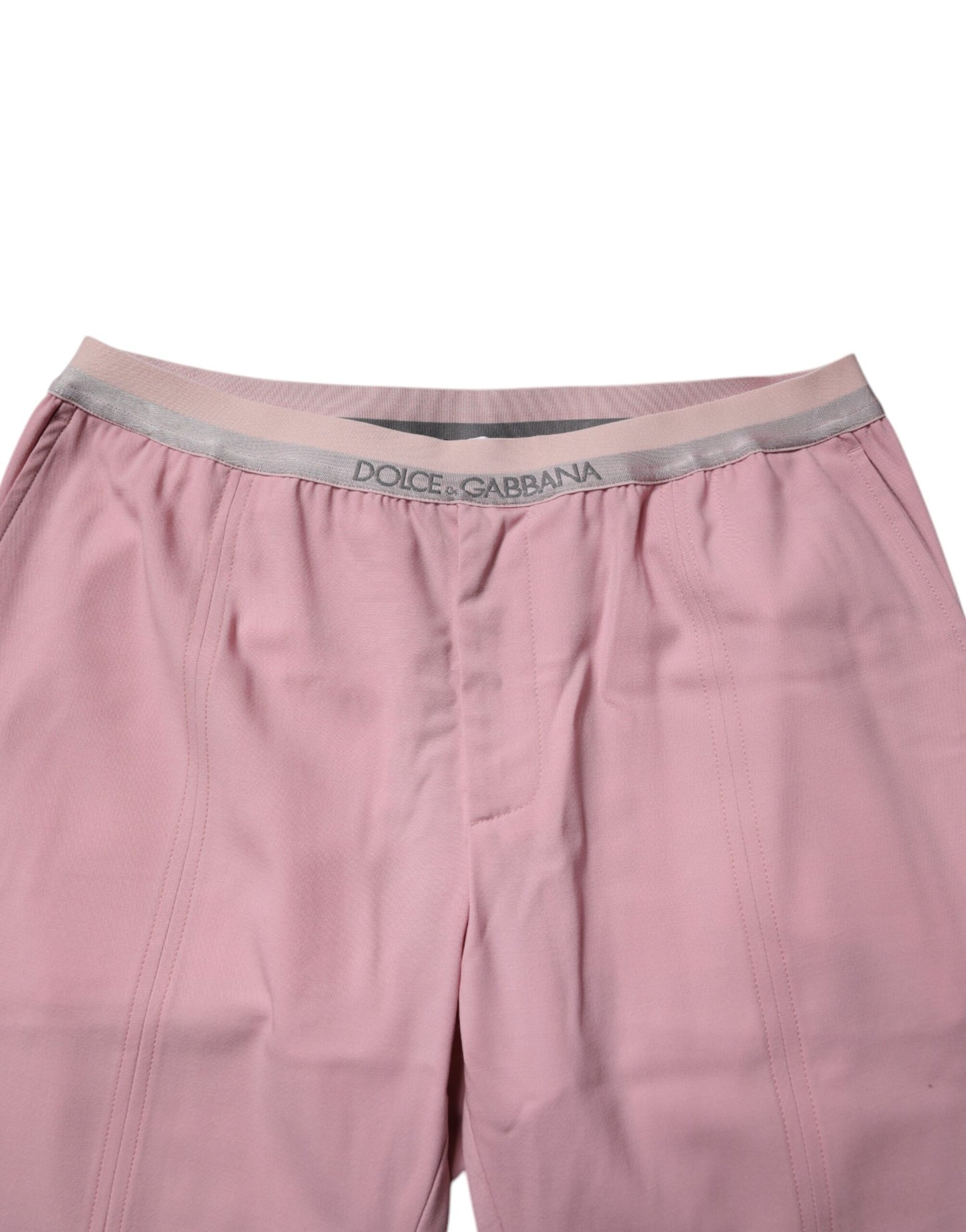 Pantalones chinos elásticos de algodón rosa de Dolce & Gabbana