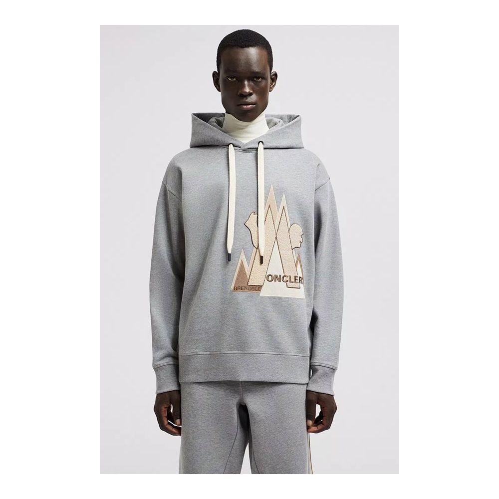 Pull en coton gris Moncler