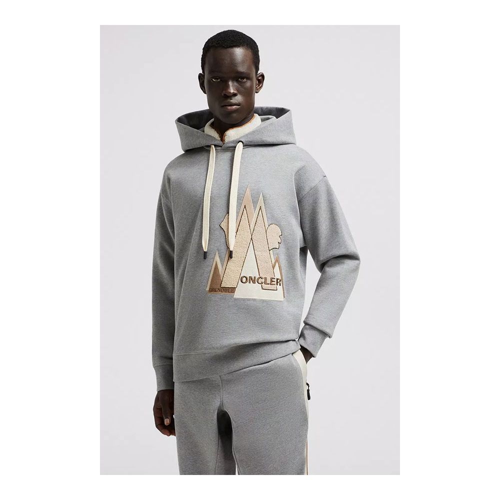 Pull en coton gris Moncler