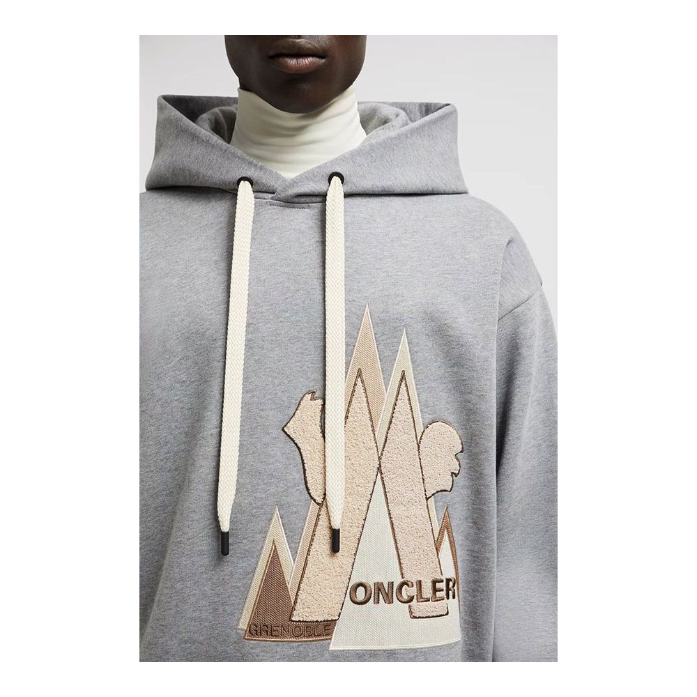Pull en coton gris Moncler