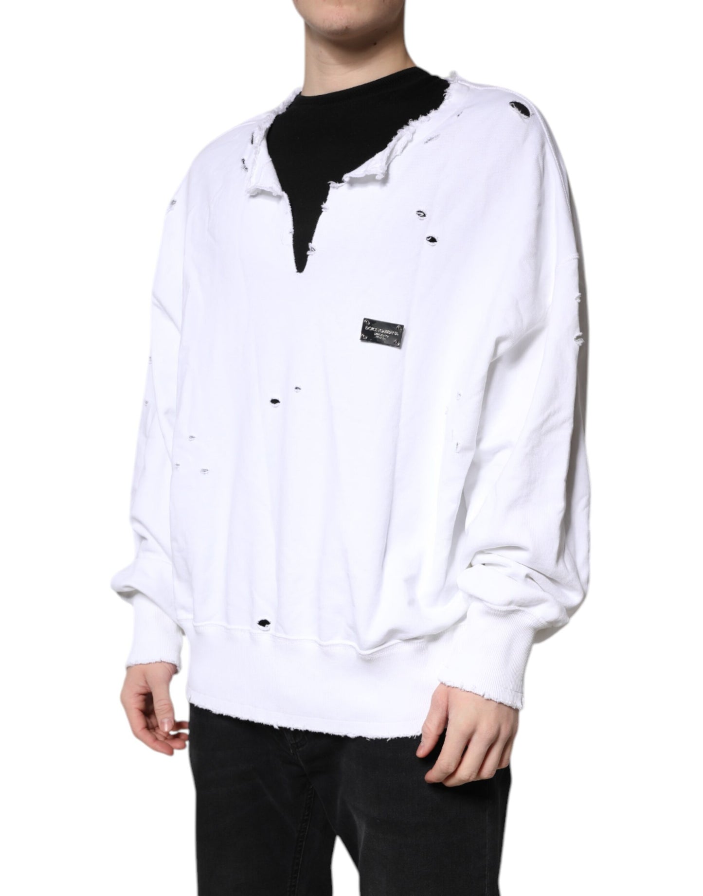 Sudadera Dolce & Gabbana de algodón blanco para hombre