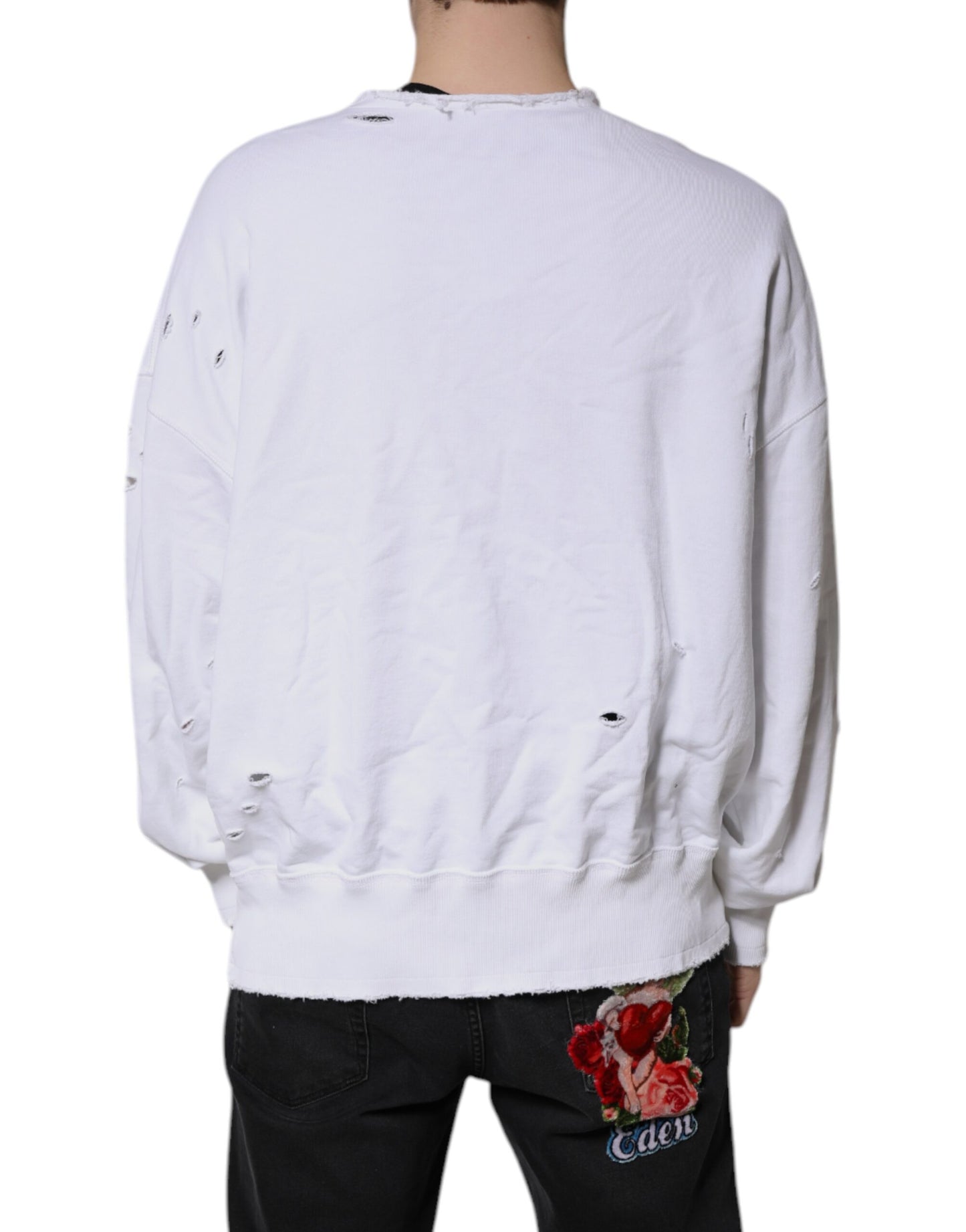 Sudadera Dolce & Gabbana de algodón blanco para hombre