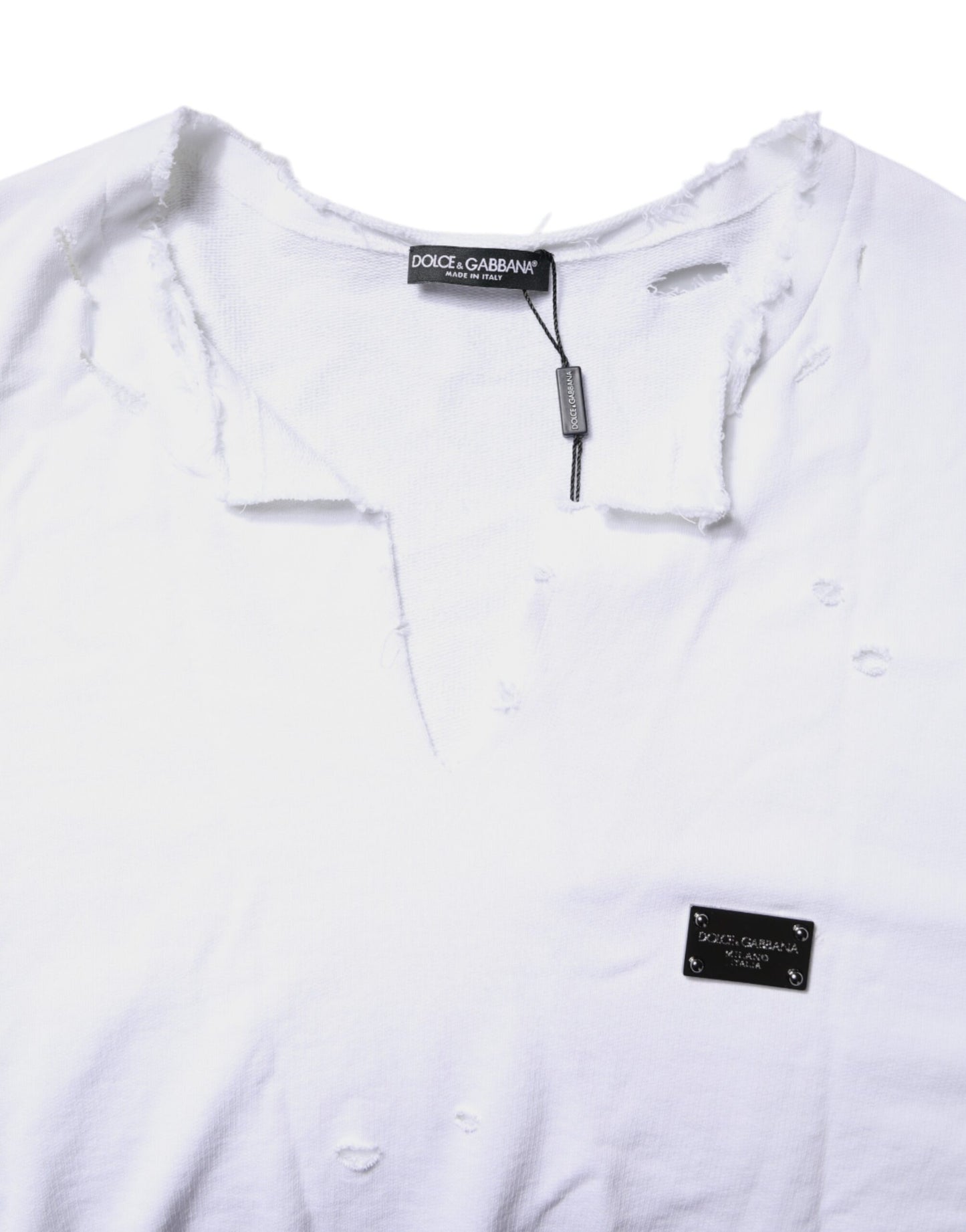 Sudadera Dolce & Gabbana de algodón blanco para hombre