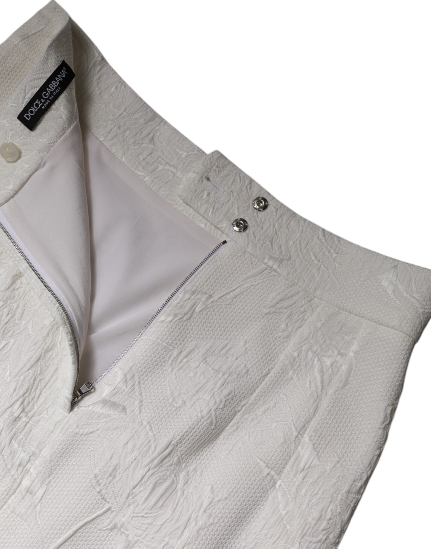 Falda tubo blanca de cintura alta hasta la rodilla de Dolce & Gabbana