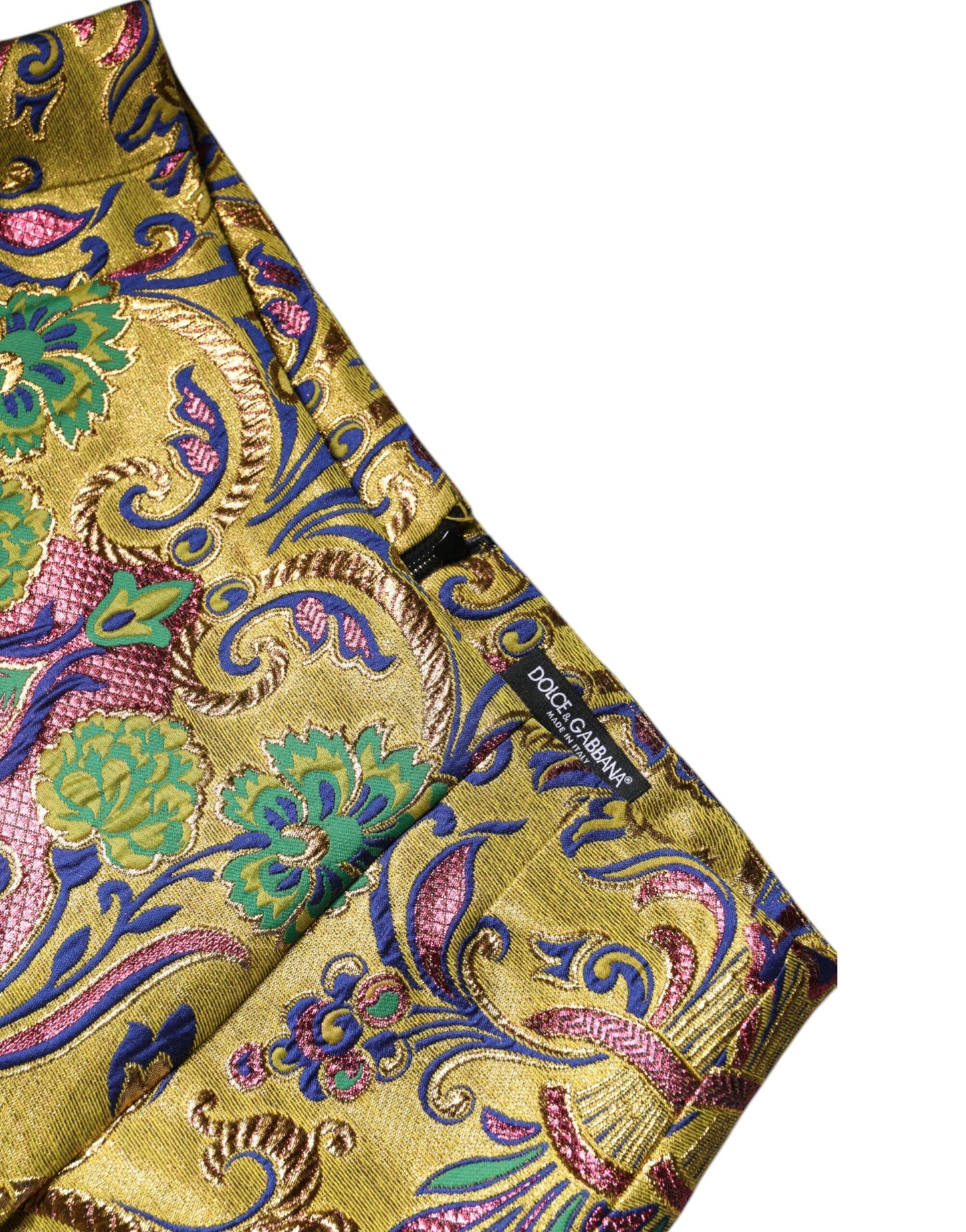 Minifalda de cintura media con estampado floral multicolor de Dolce & Gabbana