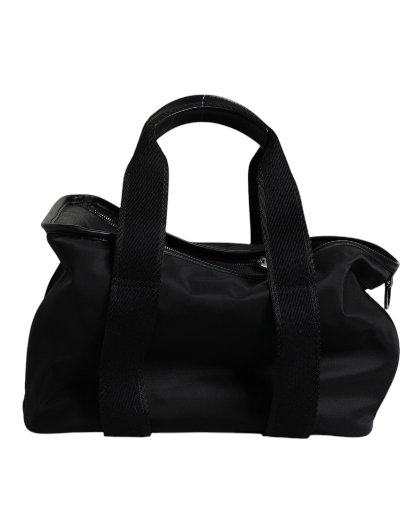Bolso Dolce & Gabbana con correa de hombro negra y placa con el logotipo para mascotas