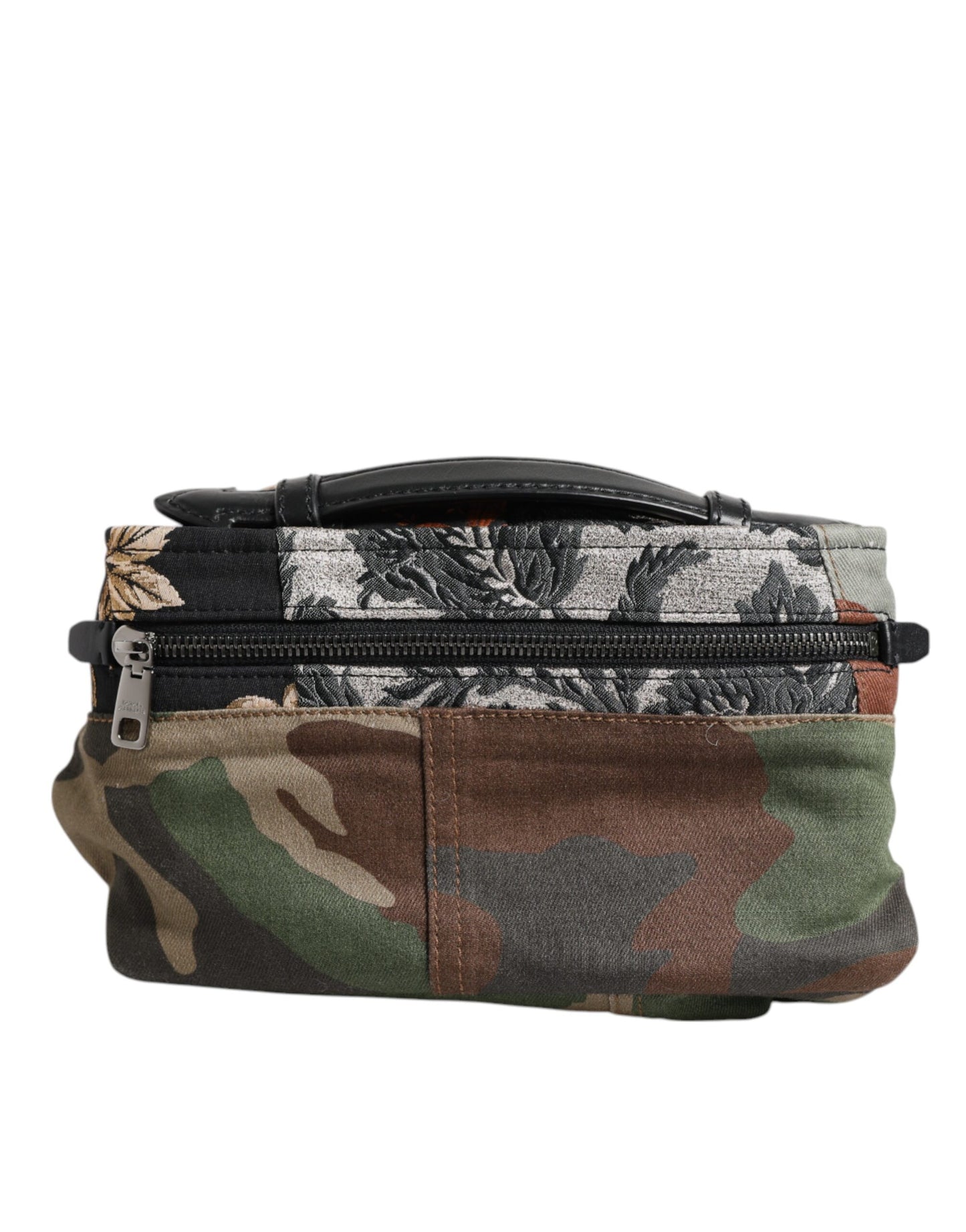 Riñonera Dolce & Gabbana con logo de patchwork y camuflaje multicolor