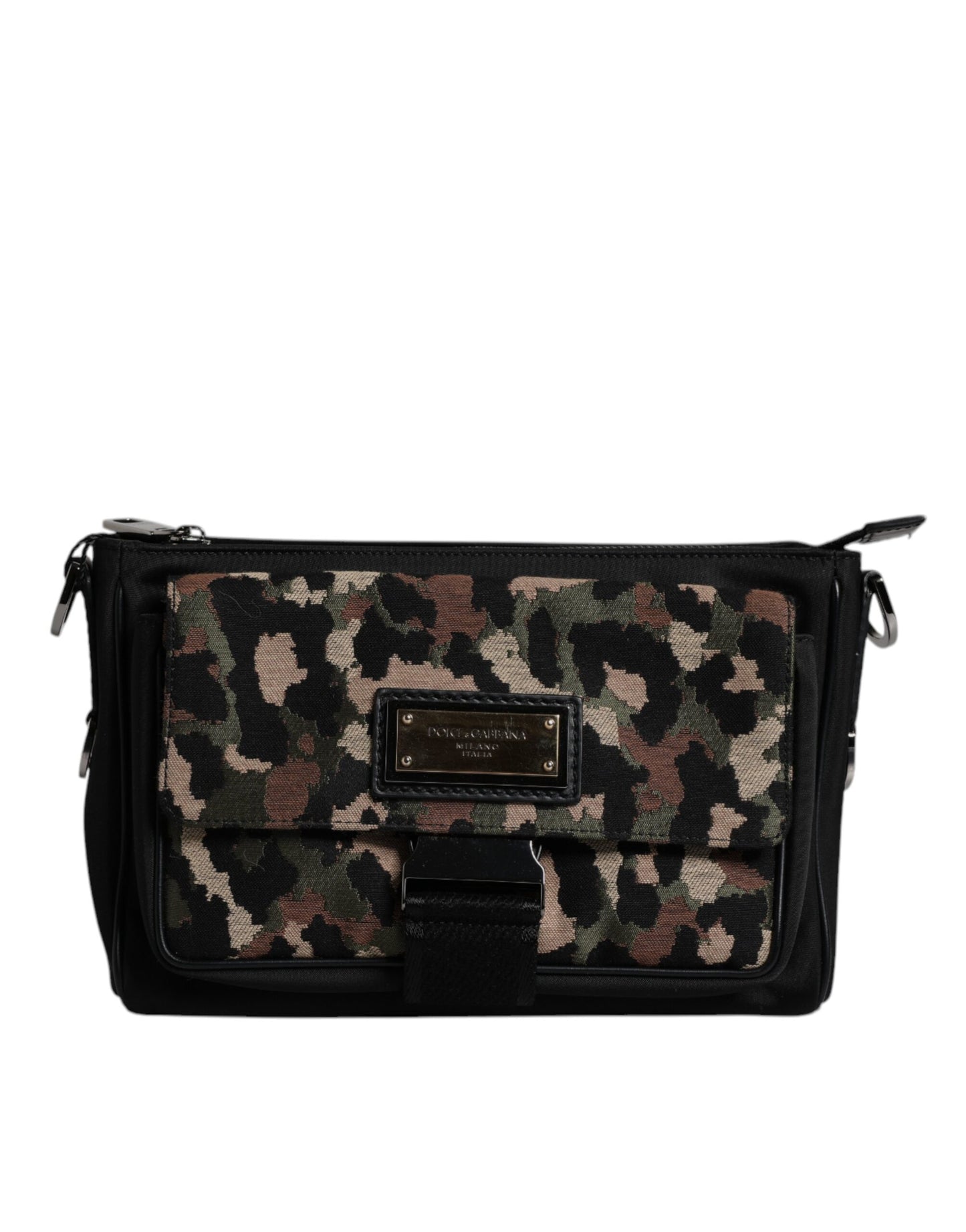 Bolso bandolera Dolce & Gabbana con estampado de leopardo en jacquard multicolor