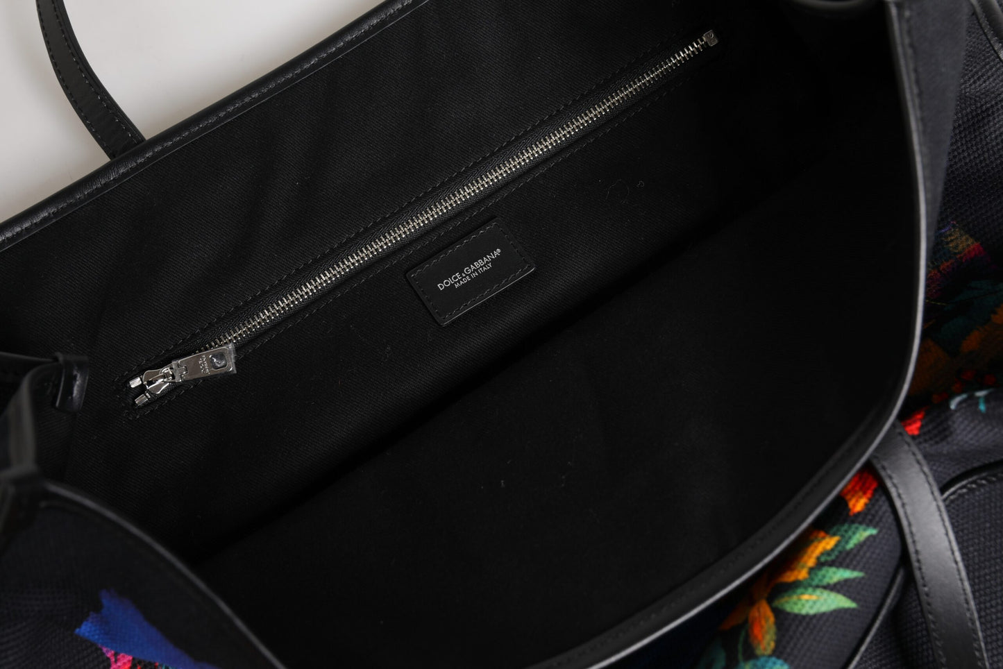 Bolso de compras con asa superior y estampado gráfico multicolor de Dolce & Gabbana
