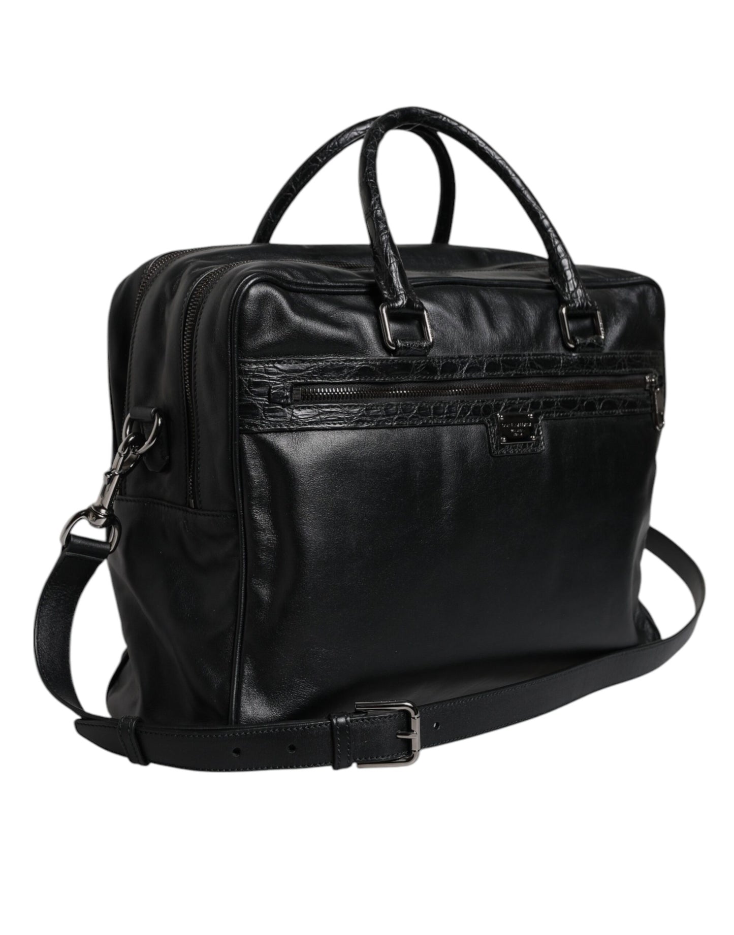 Bolso bandolera de piel negra Dolce & Gabbana