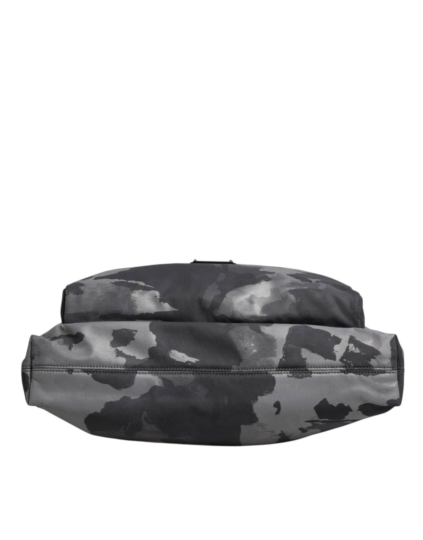 Bolso tote de algodón con múltiples compartimentos y estampado de camuflaje gris de Dolce & Gabbana