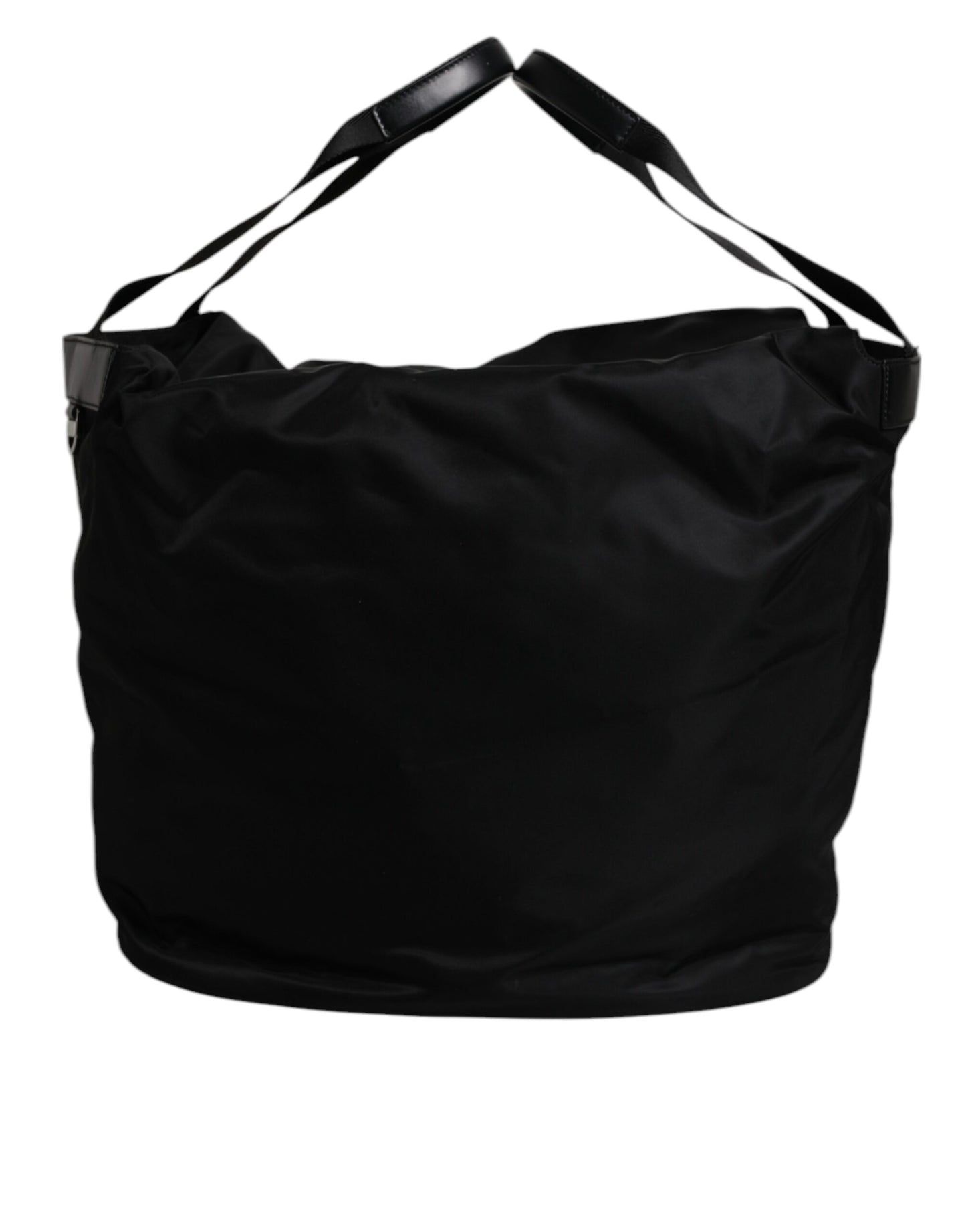 Bolso bandolera tipo cubo de nailon negro y blanco con el icónico logotipo de Dolce & Gabbana