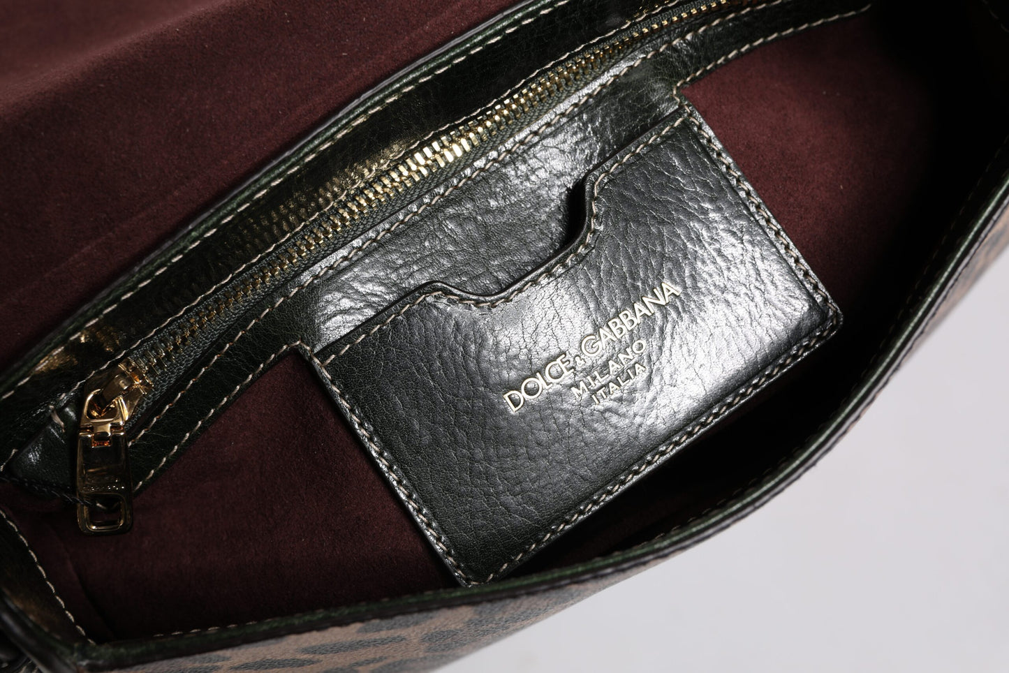 Bolso de hombro Dolce & Gabbana de piel de leopardo marrón y negro con correa de hombro