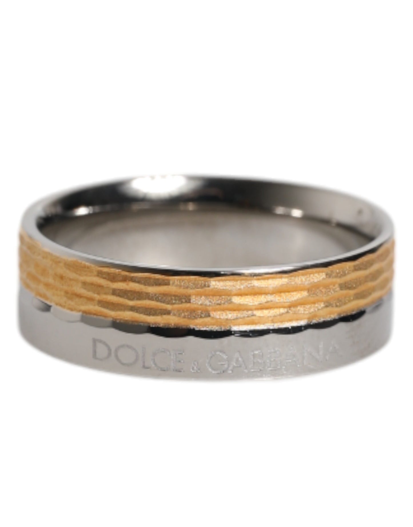 Anillo con el logotipo DG de latón auténtico en tono dorado y plateado de Dolce & Gabbana