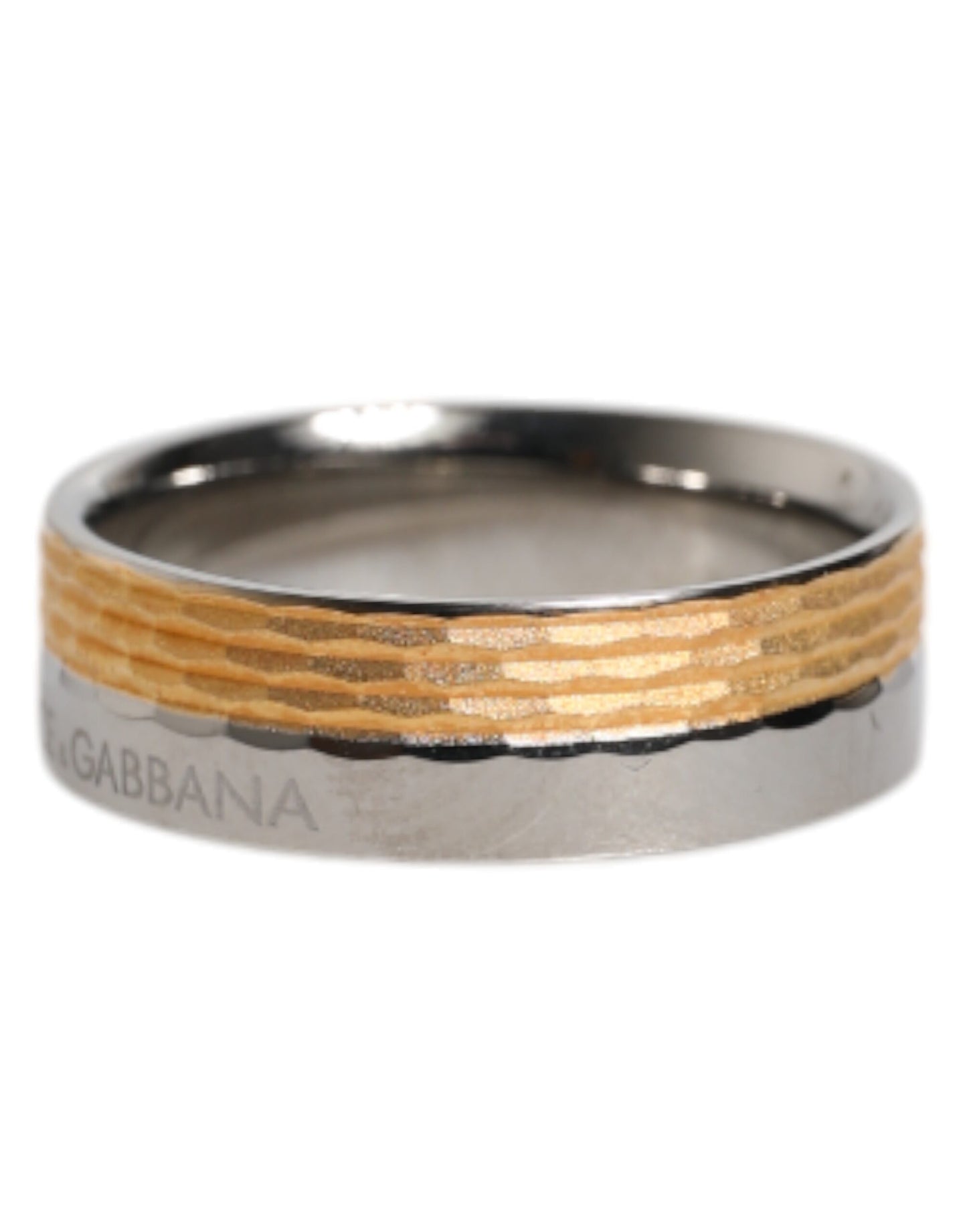 Anillo con el logotipo DG de latón auténtico en tono dorado y plateado de Dolce & Gabbana