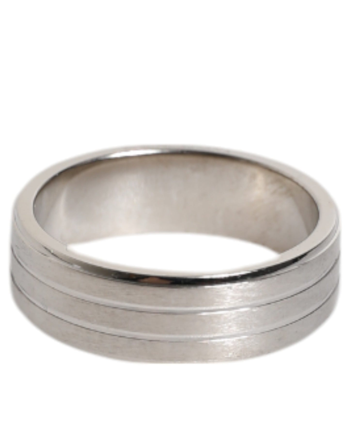 Anillo con el logotipo DG de Dolce & Gabbana en latón plateado y cristales transparentes