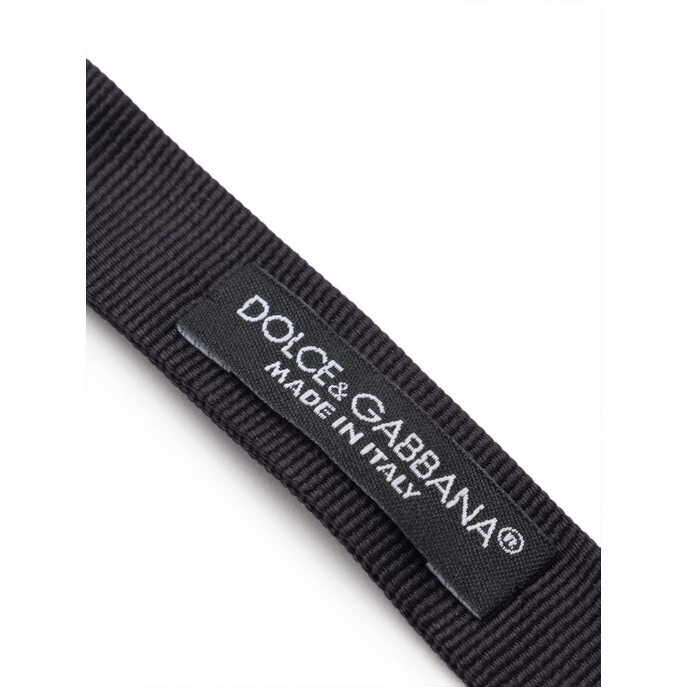 Dolce & Gabbana Black Silk Bowty