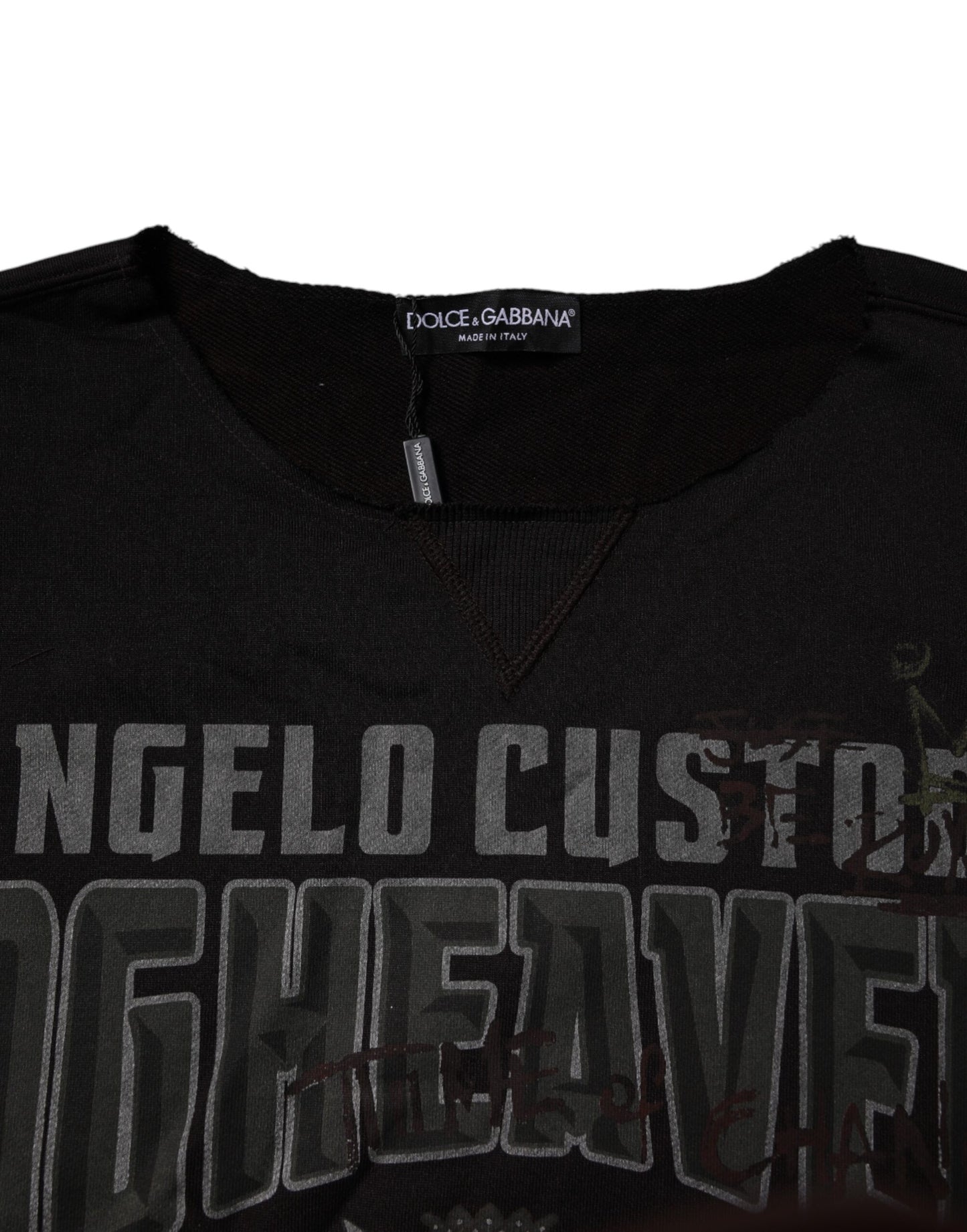 Suéter de cuello redondo DG Heaven negro de Dolce & Gabbana