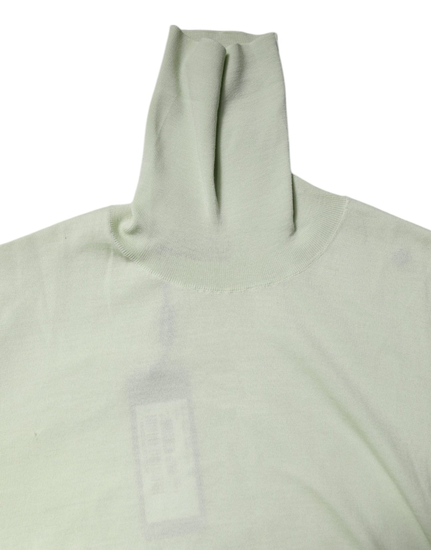Suéter de cuello alto de lana verde claro de Dolce & Gabbana