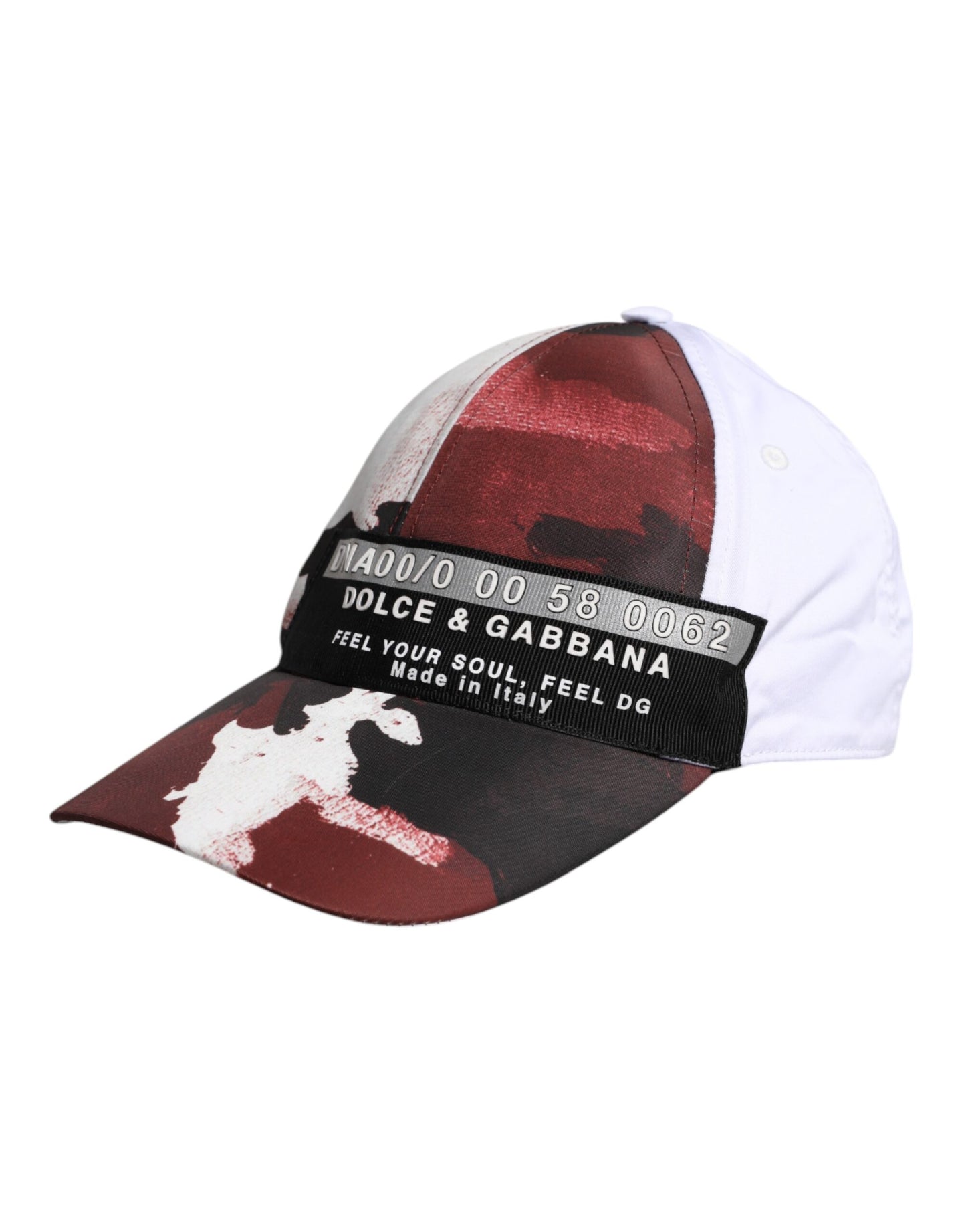 Dolce & Gabbana White Camouflage Print 6 Panels Baseball Cap