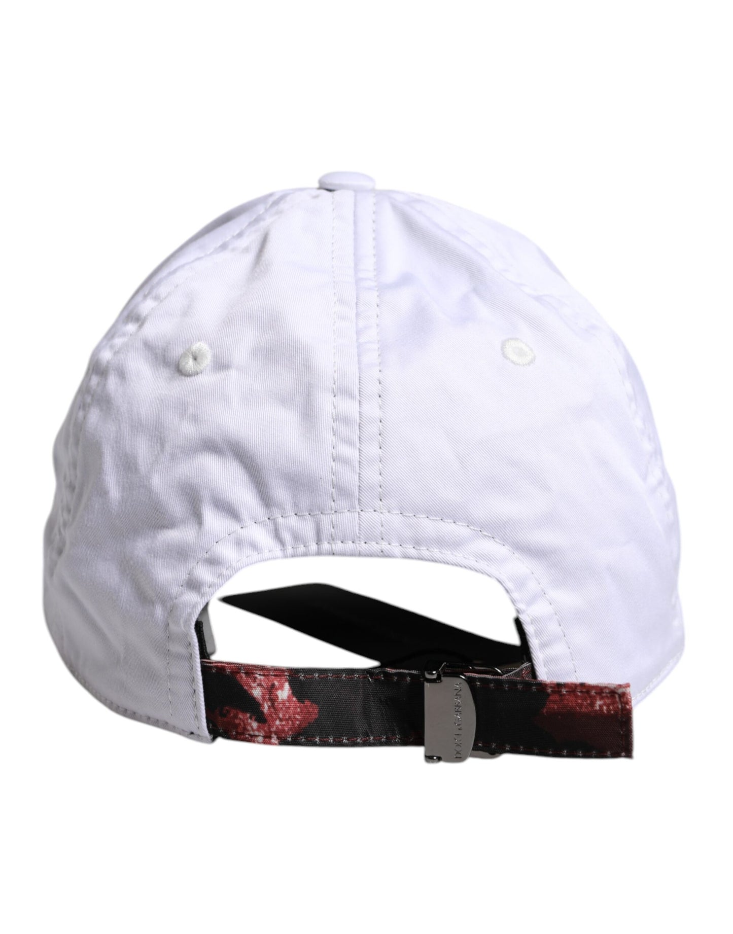 Dolce & Gabbana White Camouflage Print 6 Panels Baseball Cap