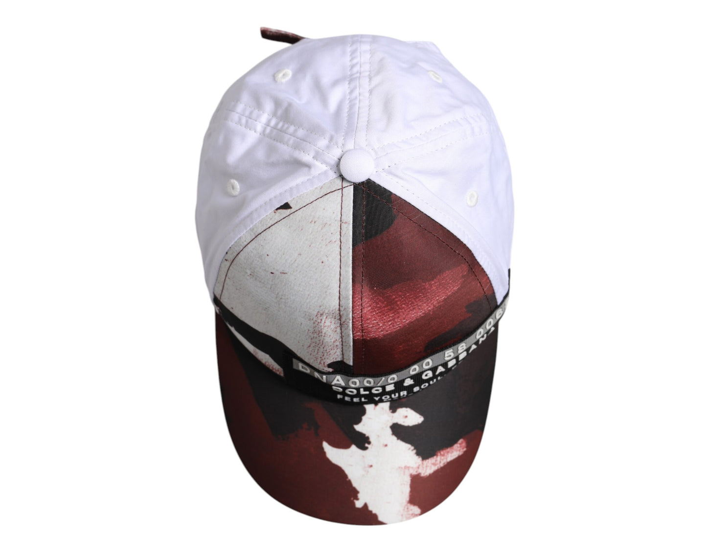 Dolce & Gabbana White Camouflage Print 6 Panels Baseball Cap