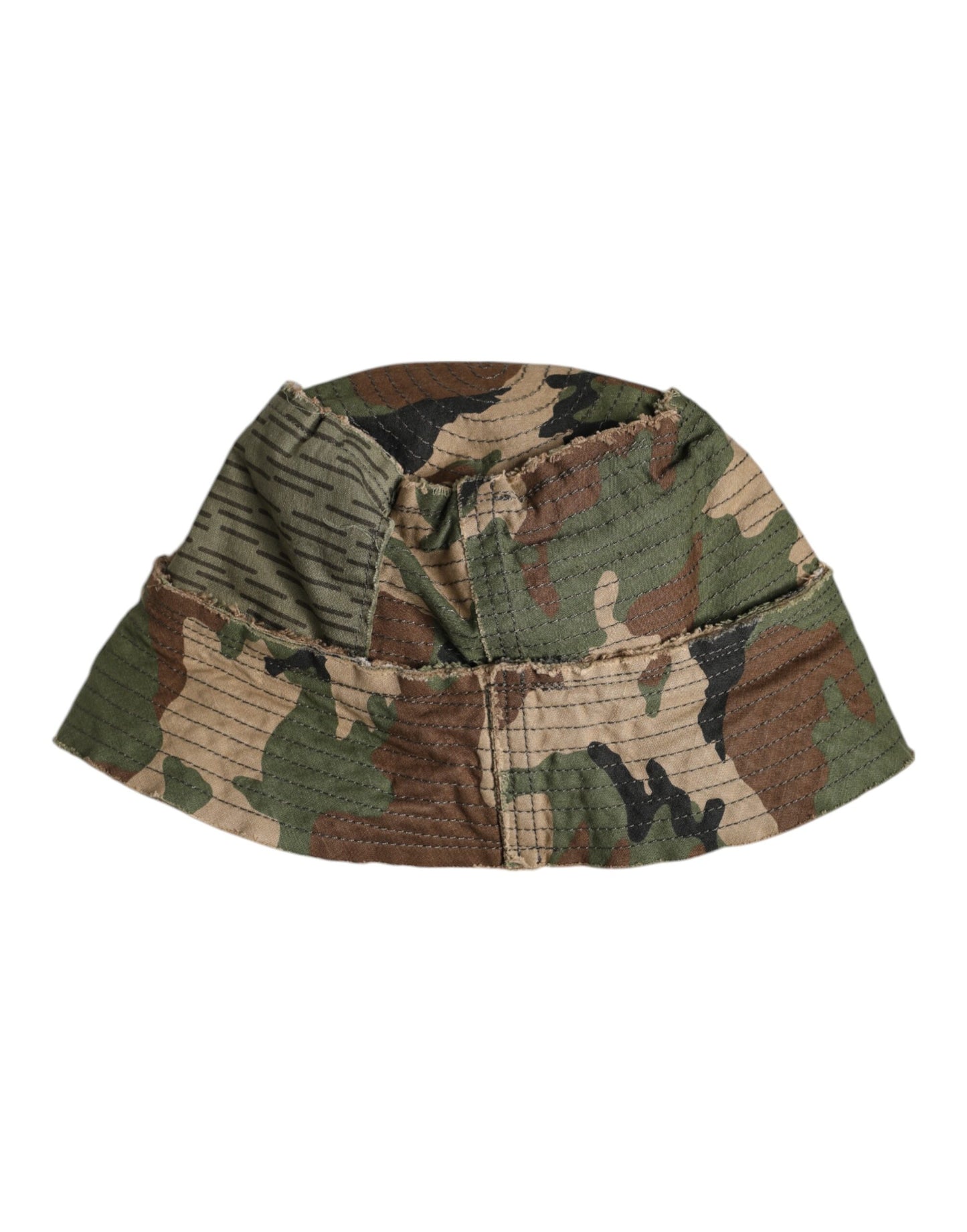 Sombrero de pescador de ala ancha con adornos de leopardo multicolor de Dolce & Gabbana