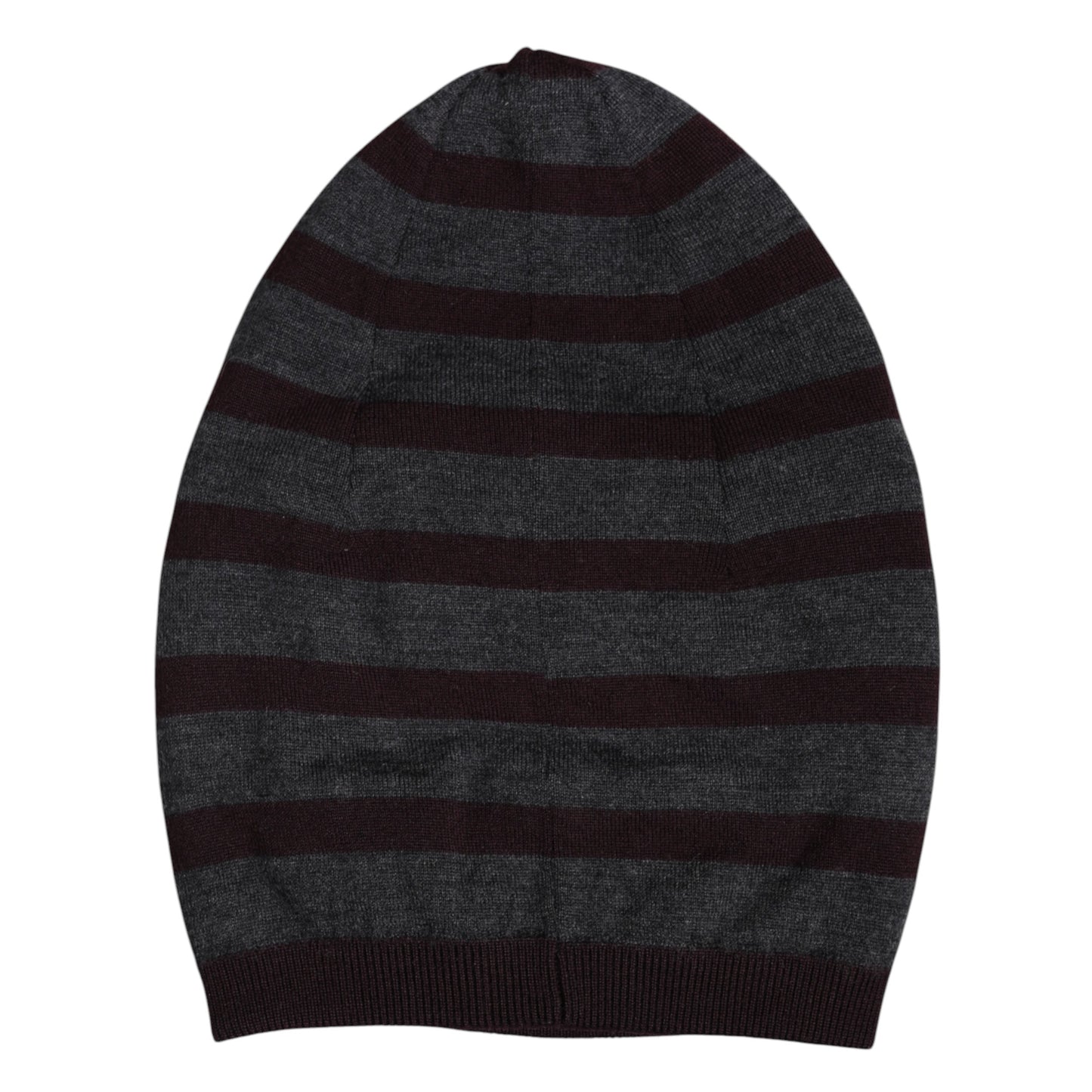 Gorro de invierno de punto de lana a rayas grises de Dolce & Gabbana