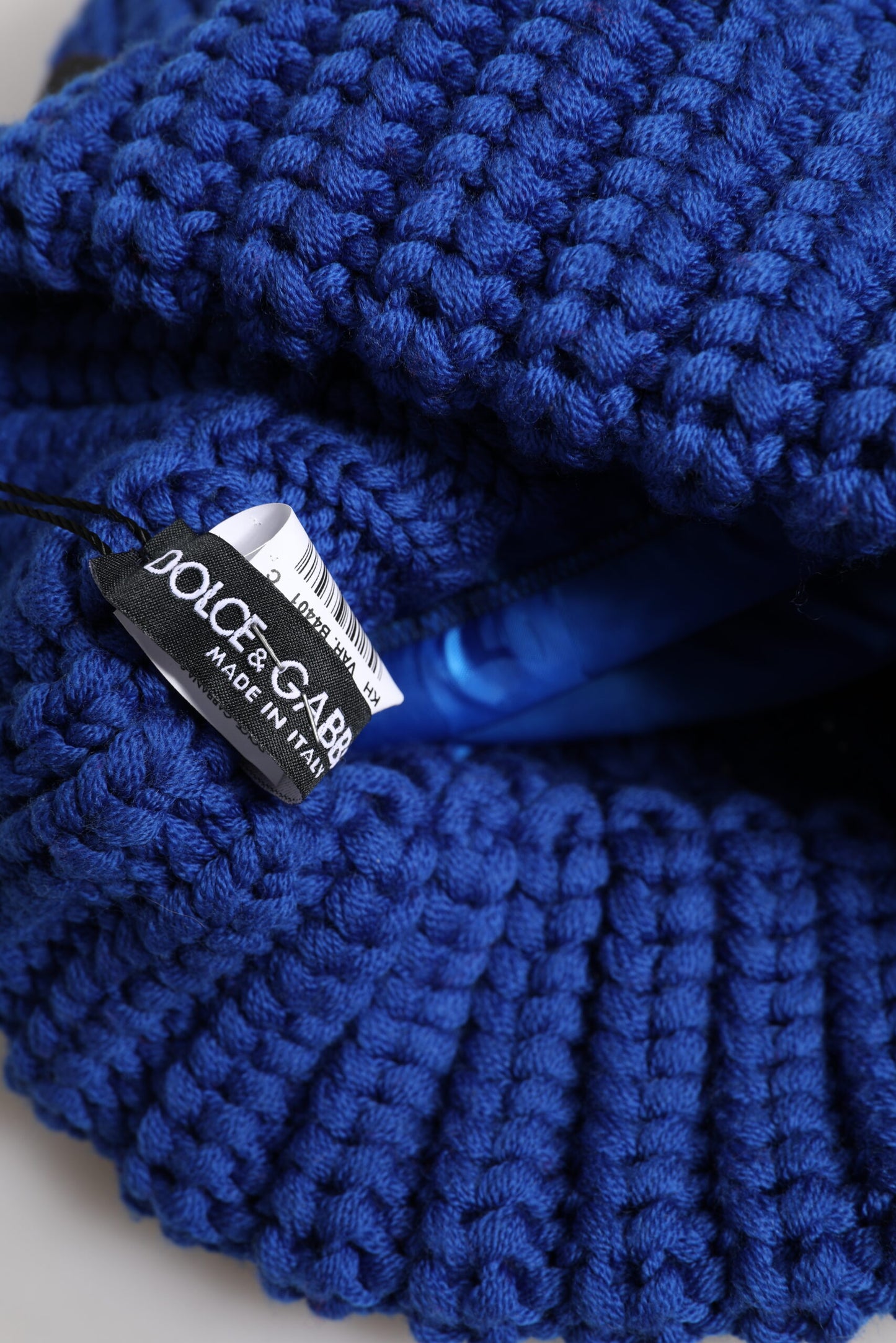 Gorro de invierno de punto de lana azul de Dolce & Gabbana