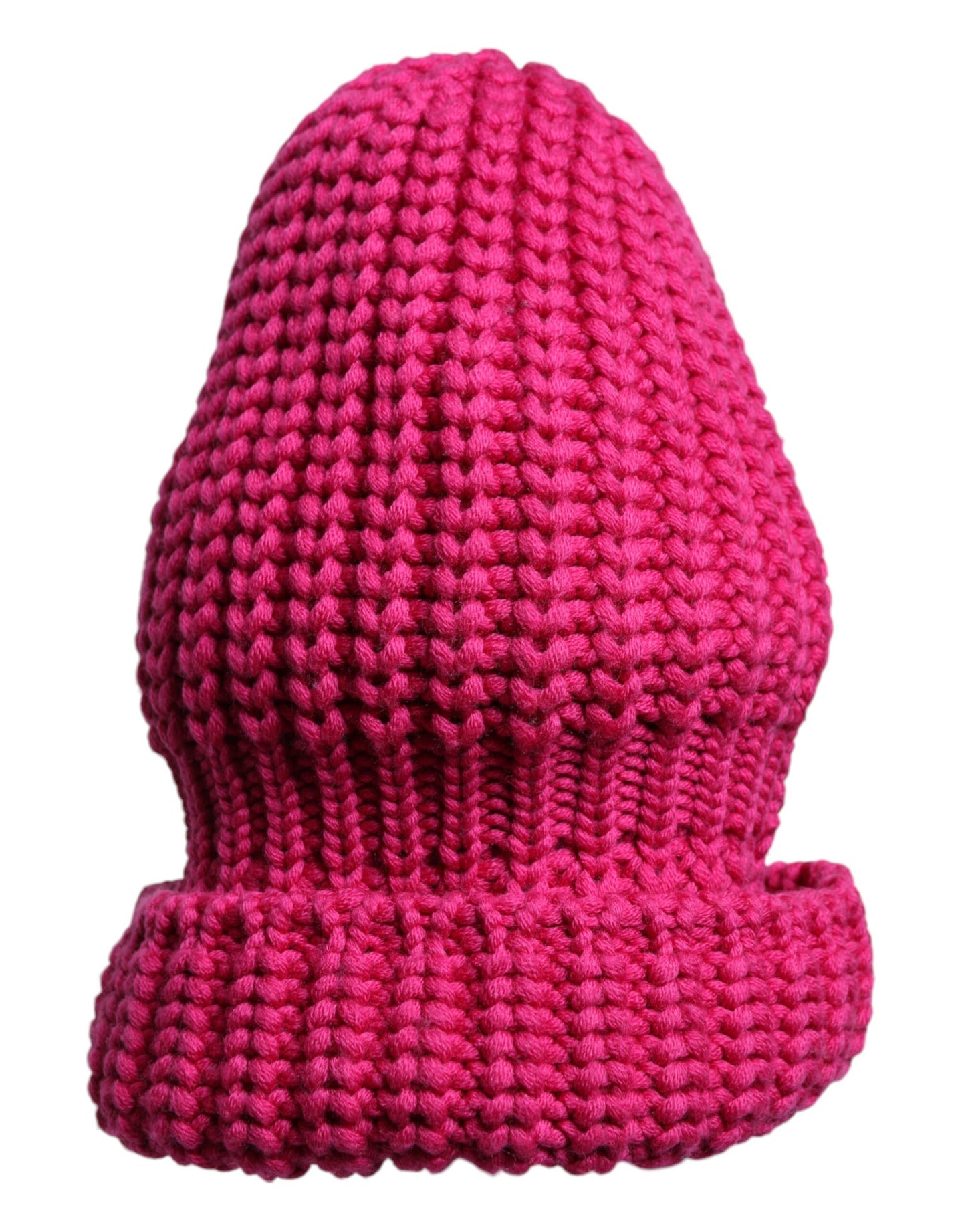 Gorro de invierno de punto de lana lisa rosa de Dolce & Gabbana